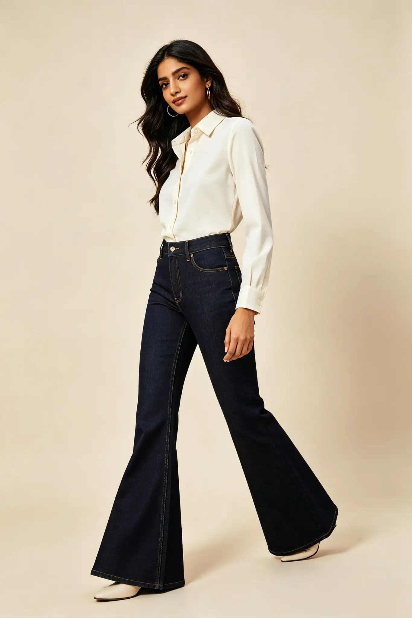 Bell Bottom Jeans - Dark Wash - image 3