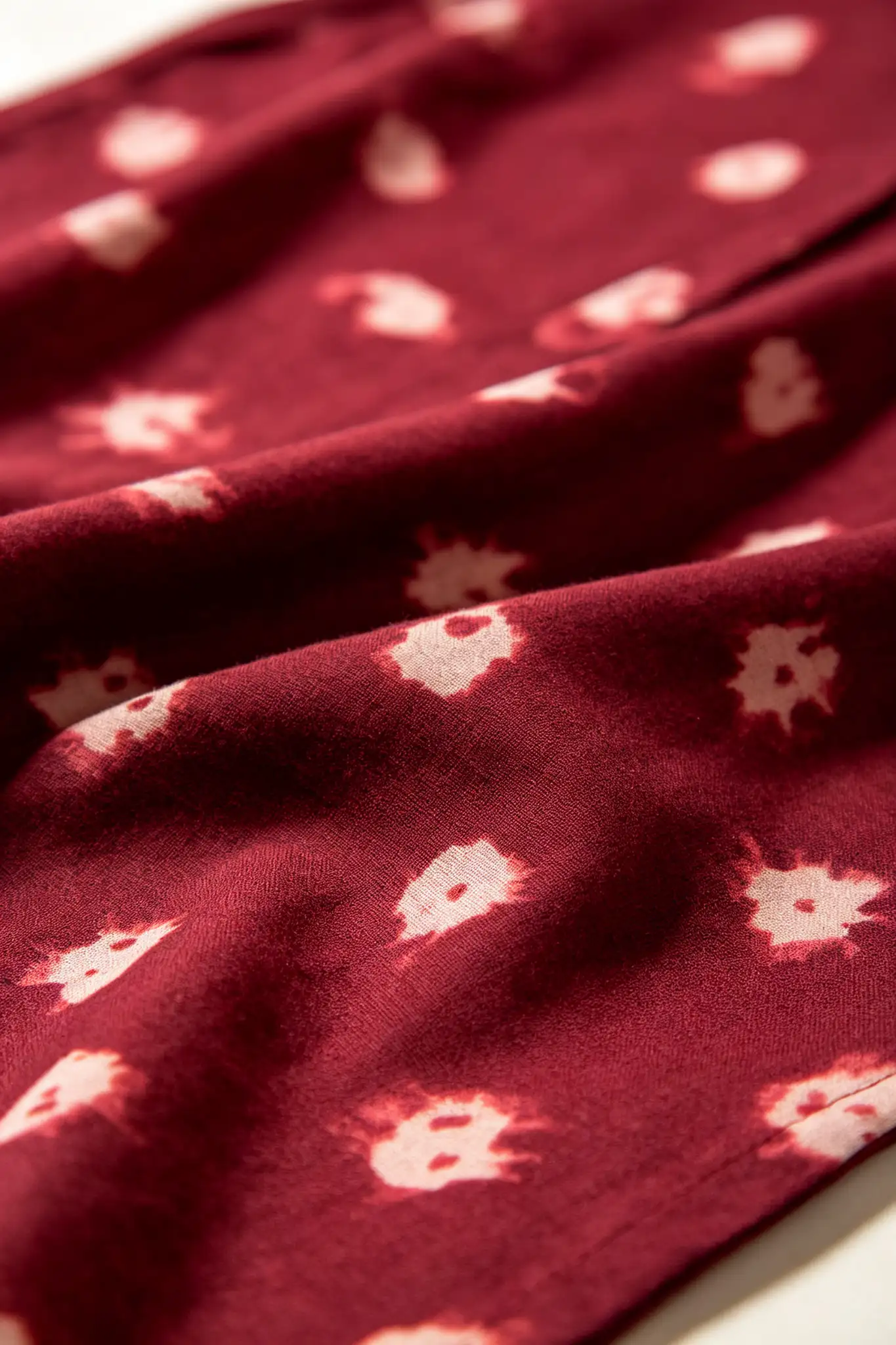 Maroon Bandhani Print Cotton Kurta - Festive - image 6