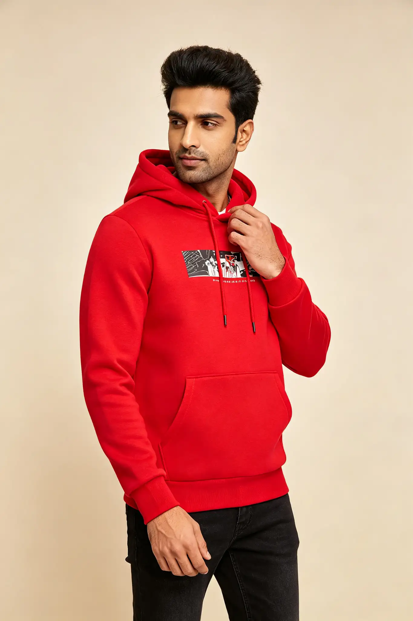 Red Hoodie with Front Graphic - image 3