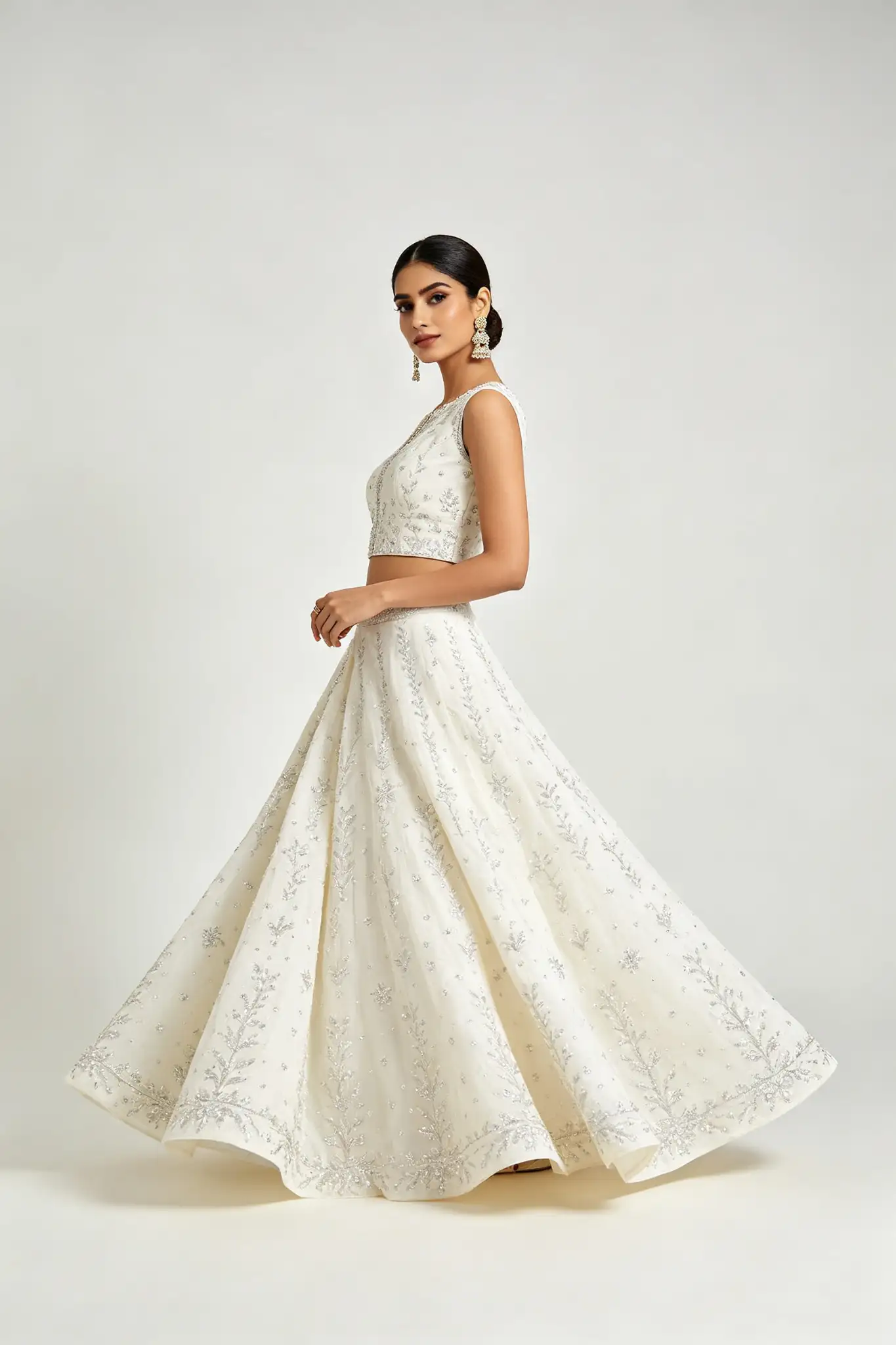 Ivory White Lehenga - Minimal - image 2