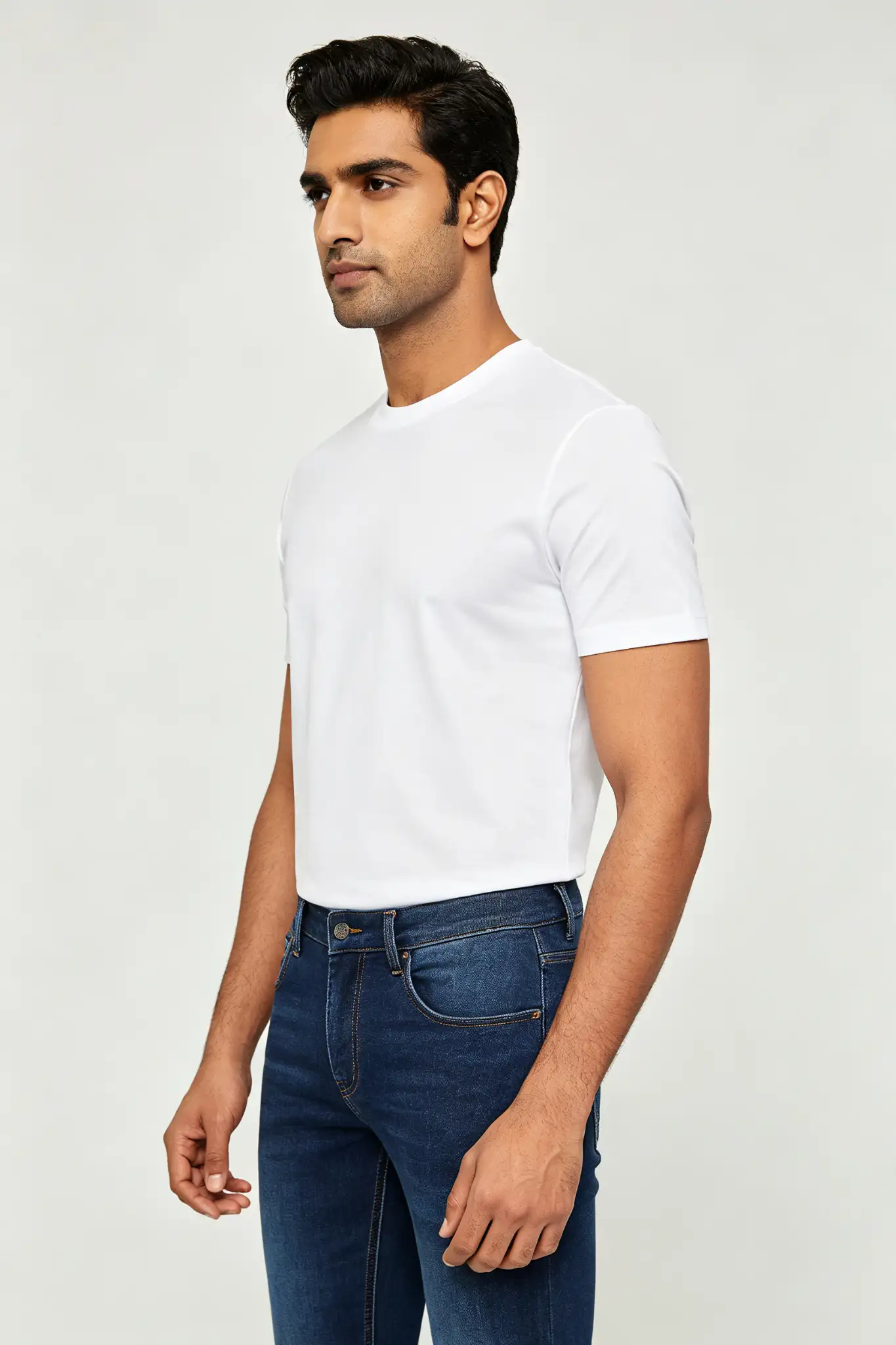 Dark Blue Slim Fit Stretch Jeans - image 3