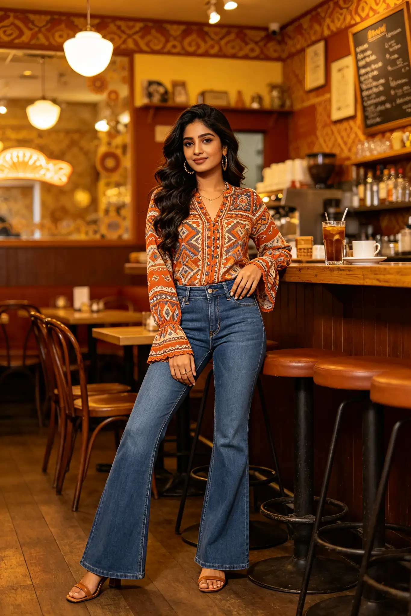 Bell Bottom Jeans - Dark Wash - image 1