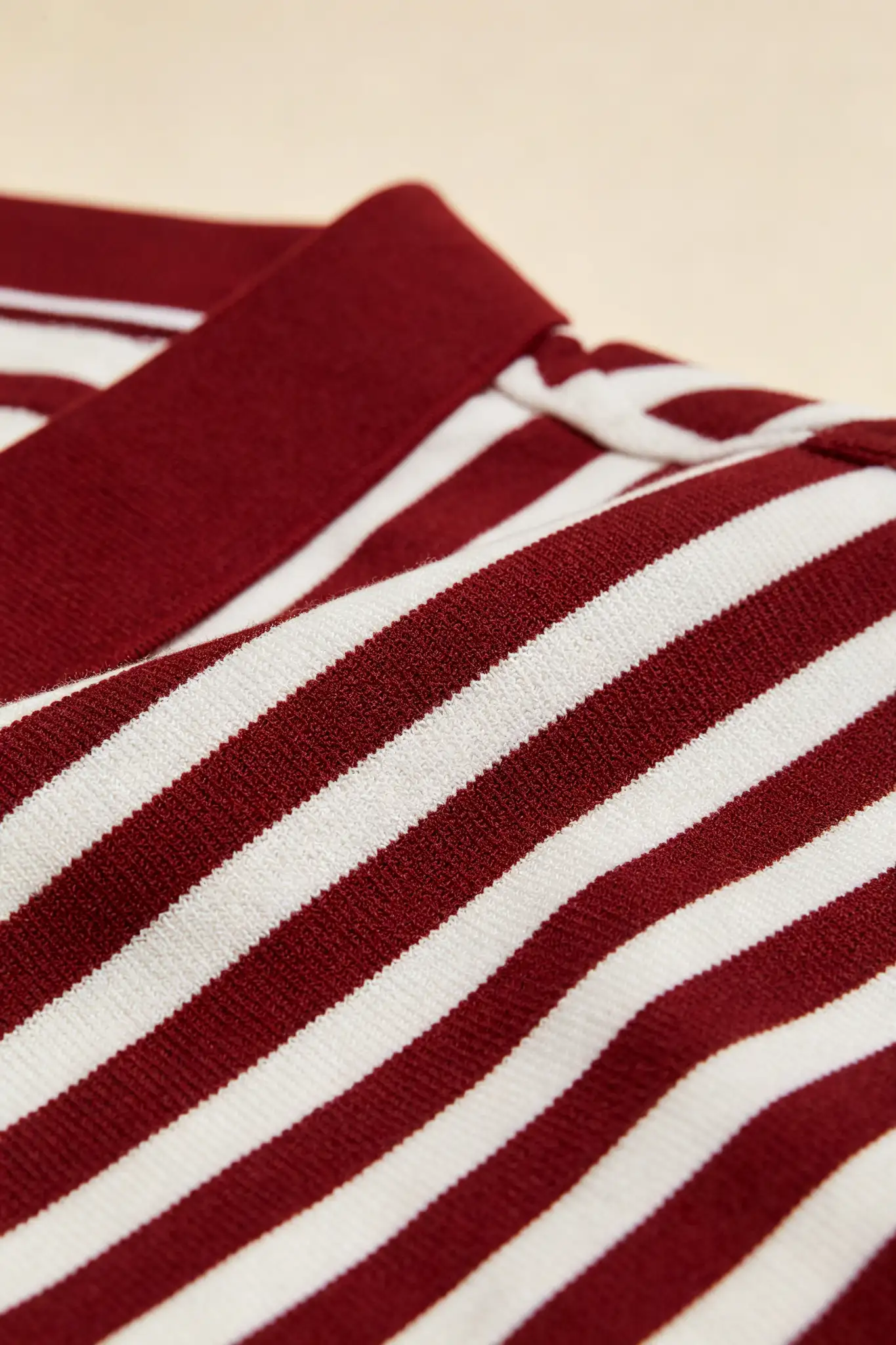 Burgundy Striped Polo Shirt - image 5