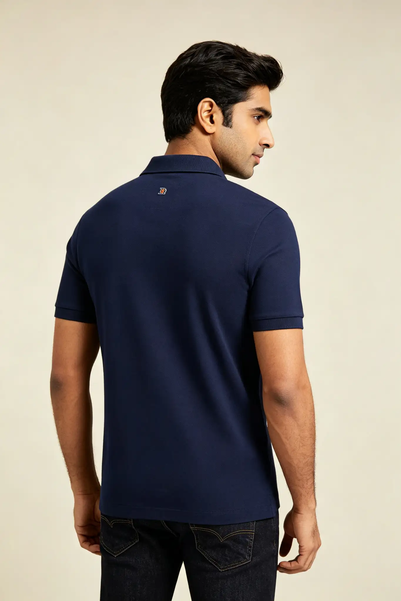 Navy Blue Slim Fit Polo - Premium - image 4