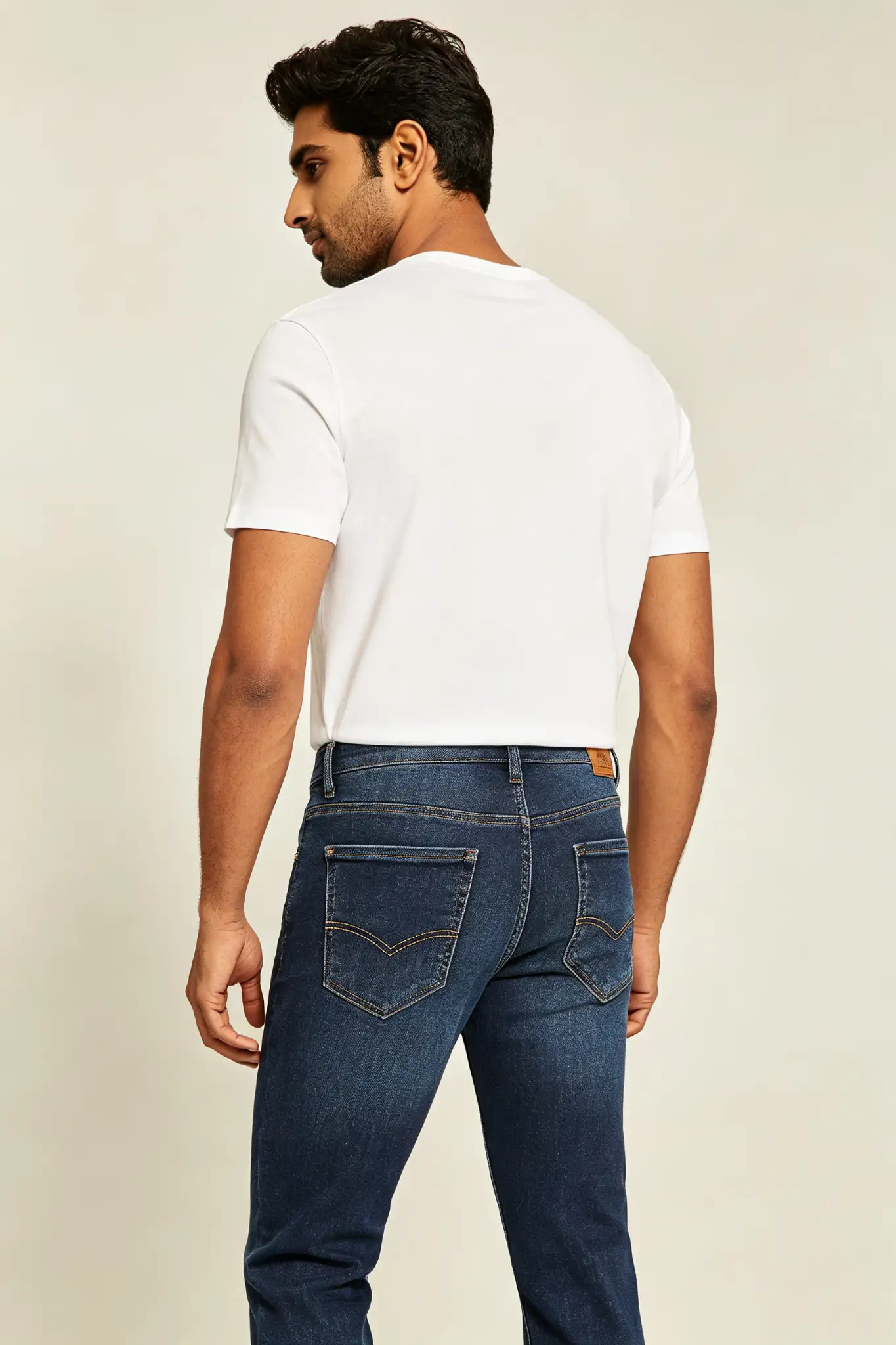 Dark Blue Slim Fit Stretch Jeans - image 4