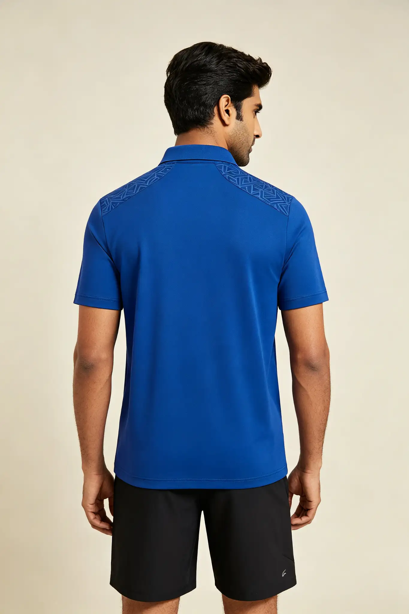 Royal Blue Printed Polo - Sporty - image 4