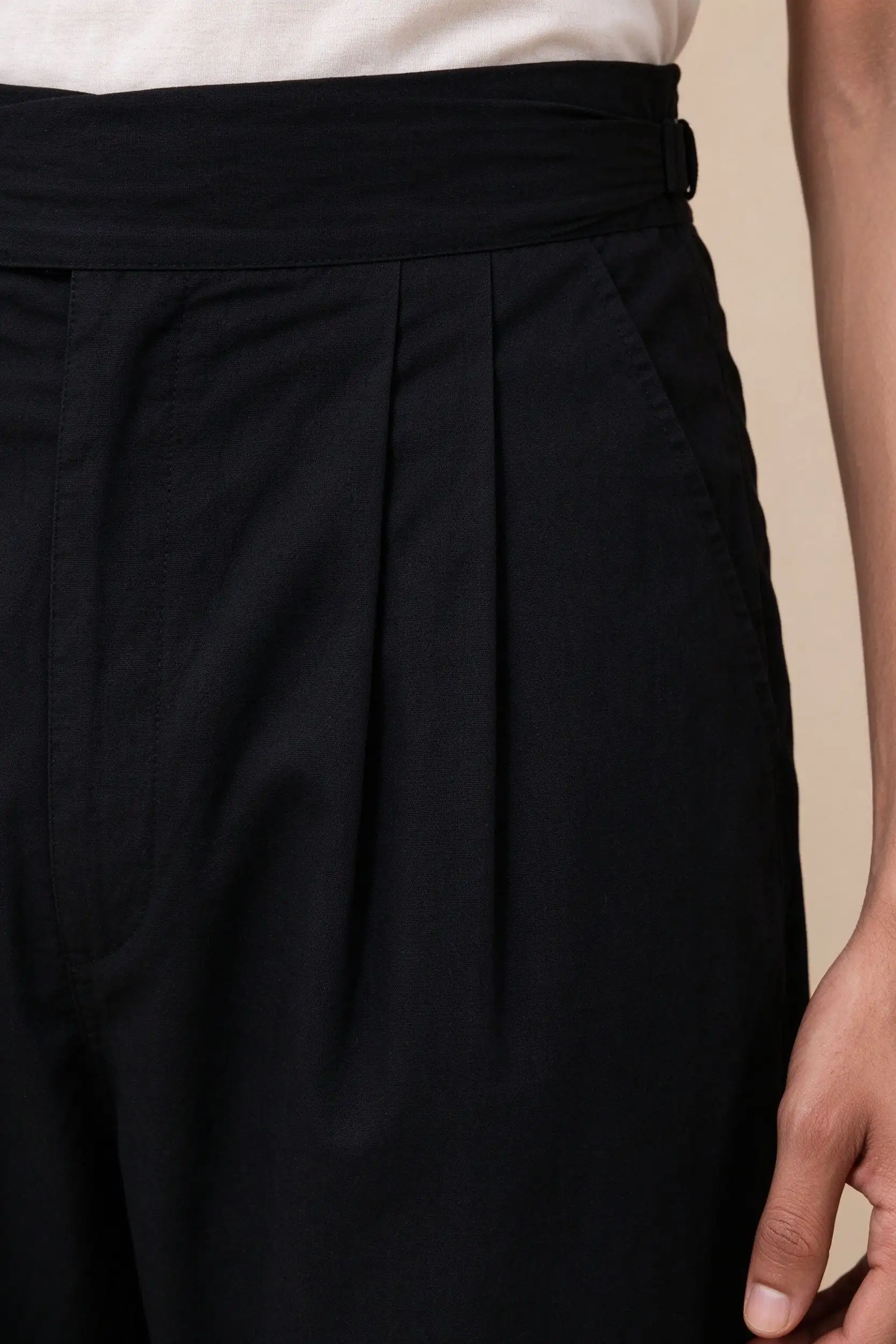 Black Cotton Dhoti Pants - Slim Fit - image 6