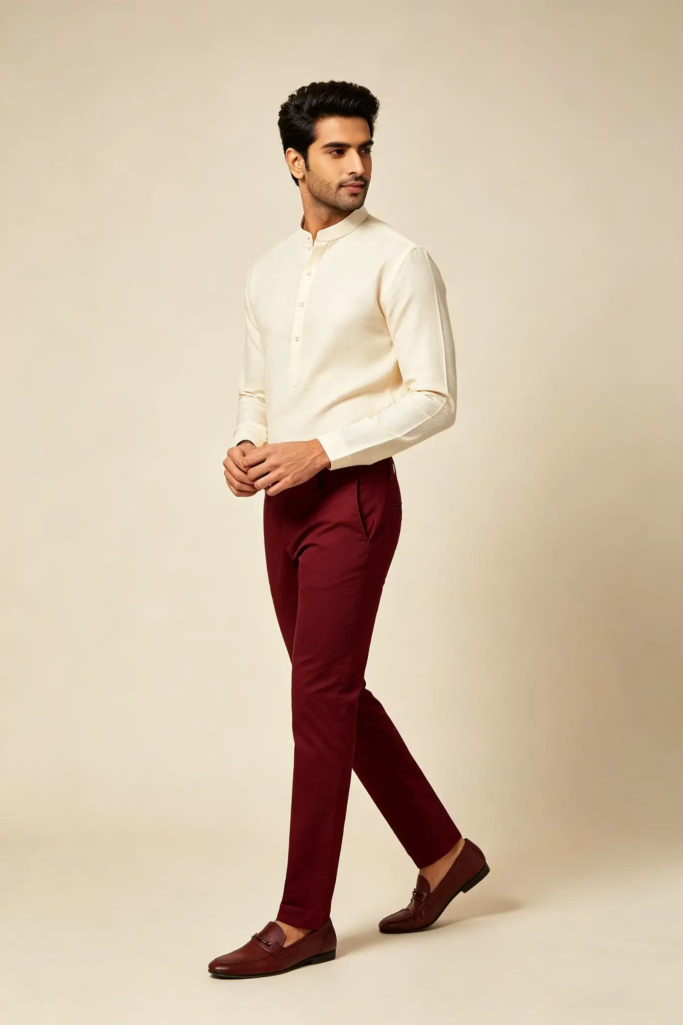 Maroon Chinos - Festive - image 3