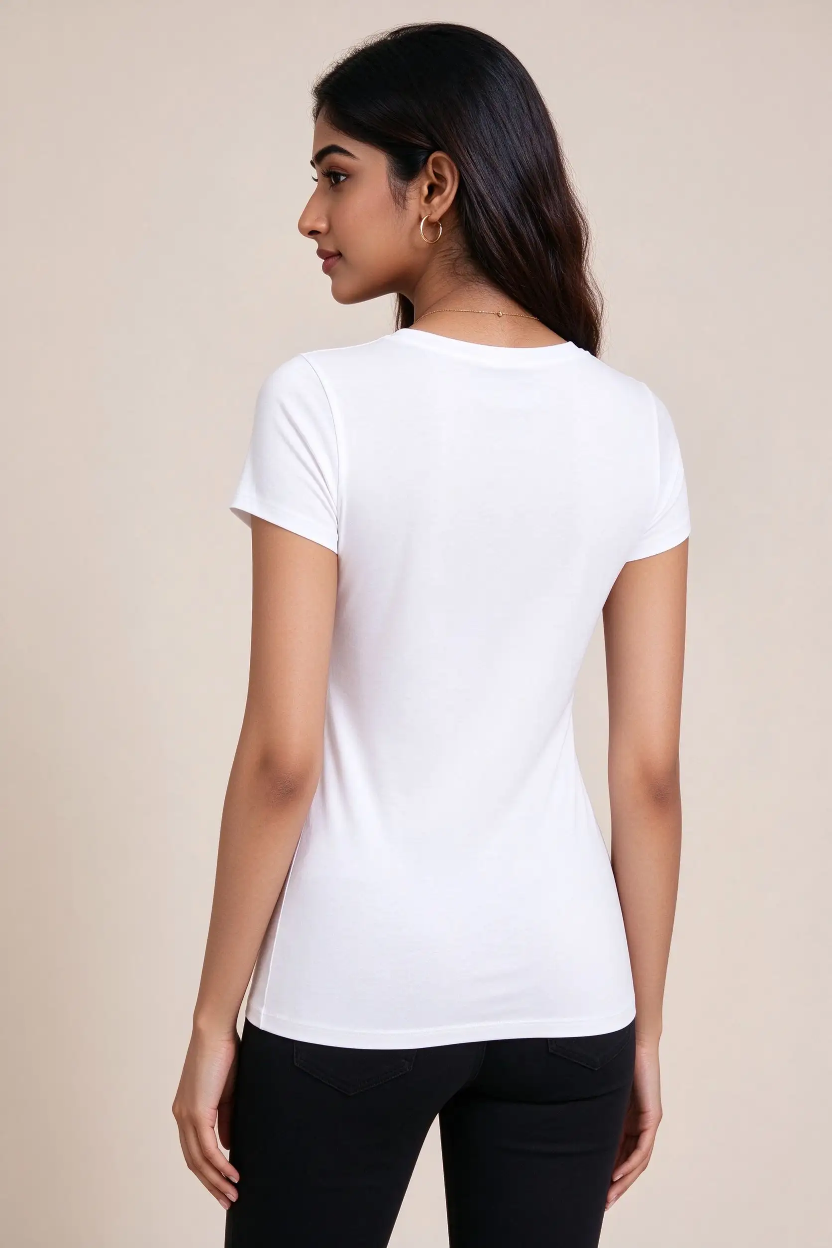 White Fitted T-Shirt - Premium - image 3