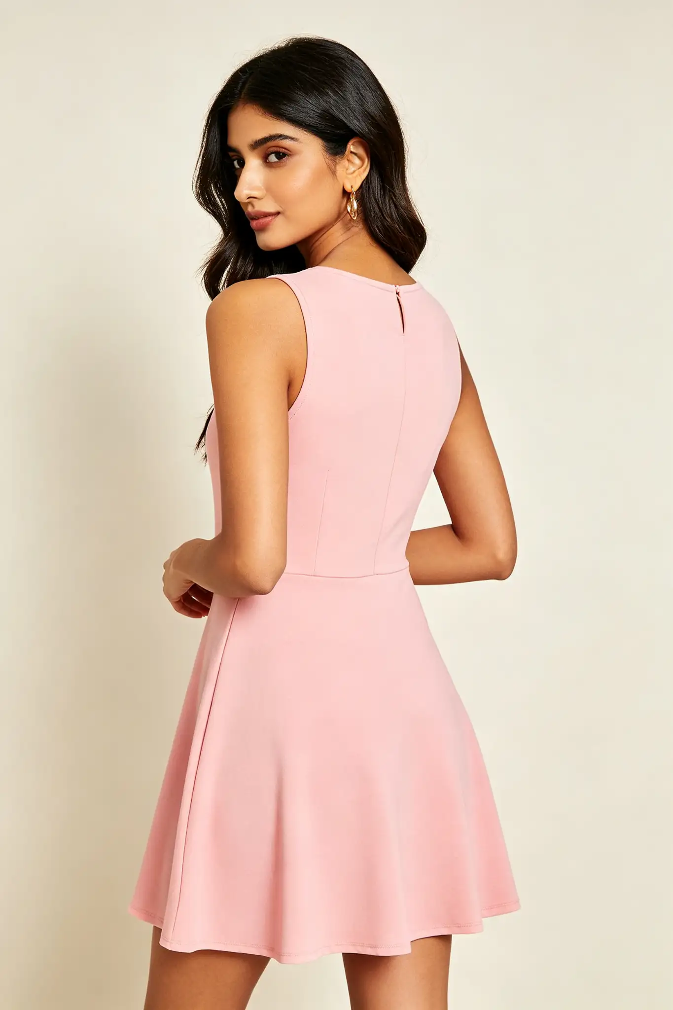 Pink Skater Dress - Casual - image 4