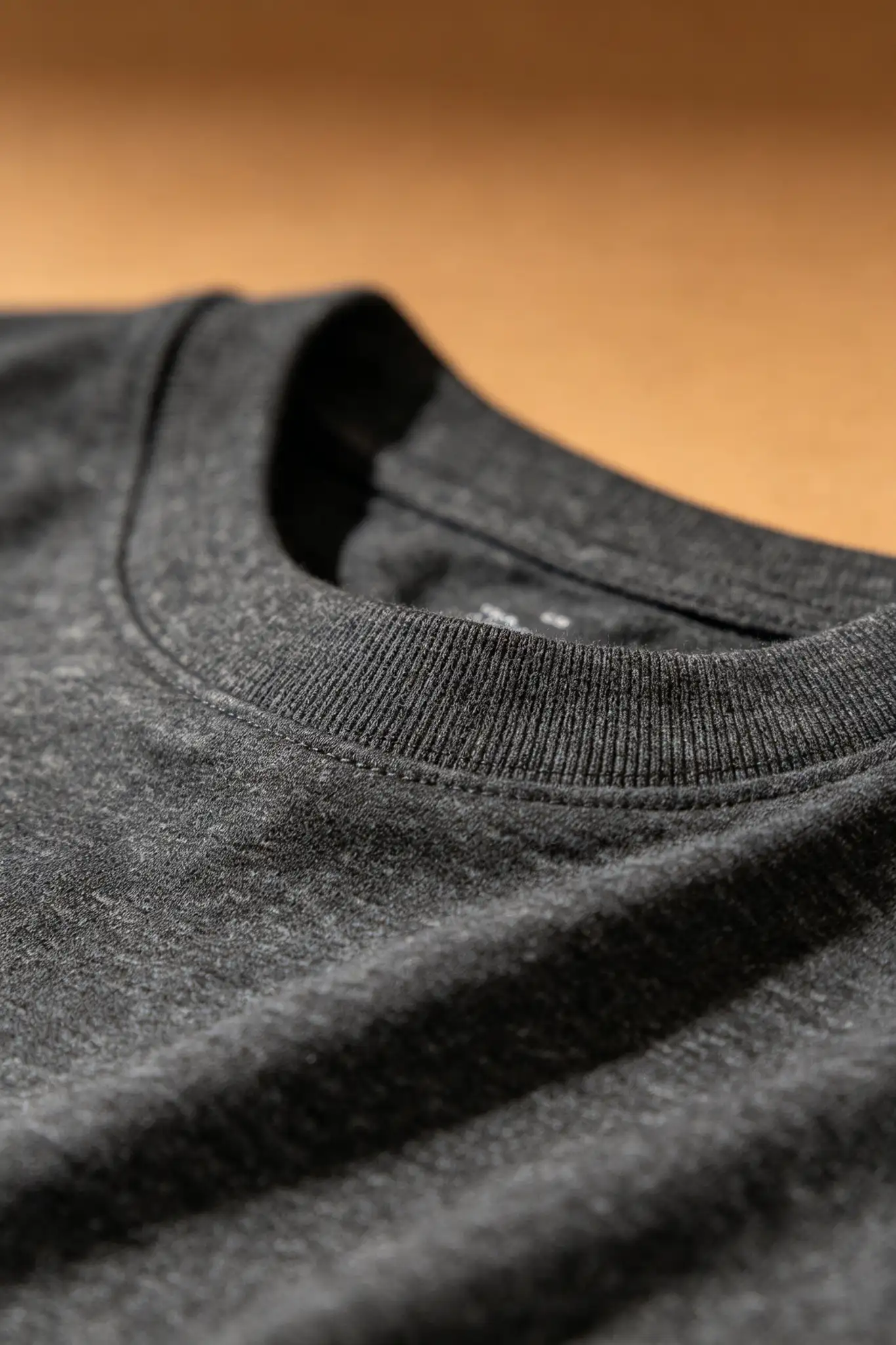 Dark Grey Melange Half Sleeve T-Shirt - image 5