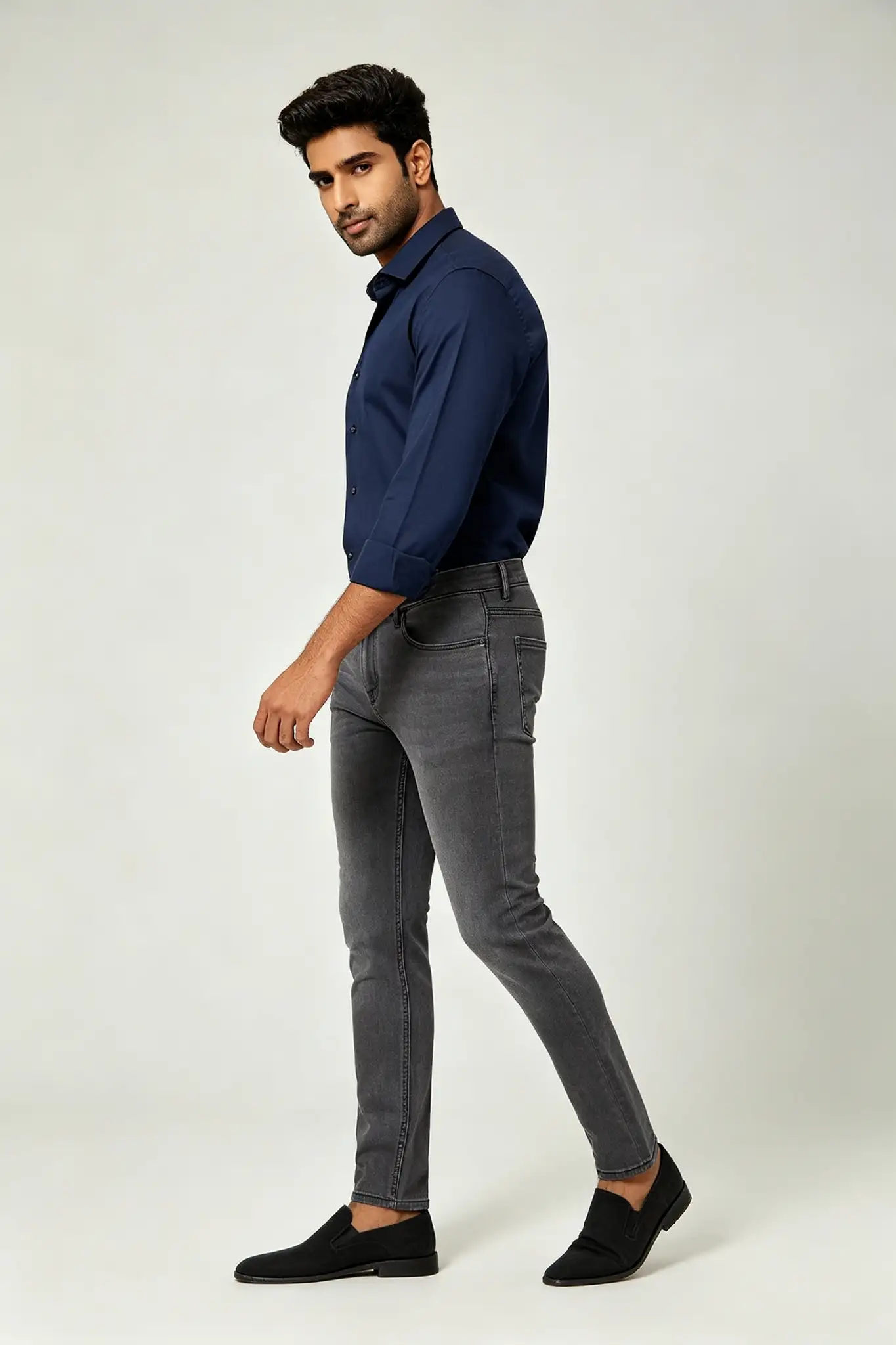 Charcoal Grey Slim Fit Jeans - image 3