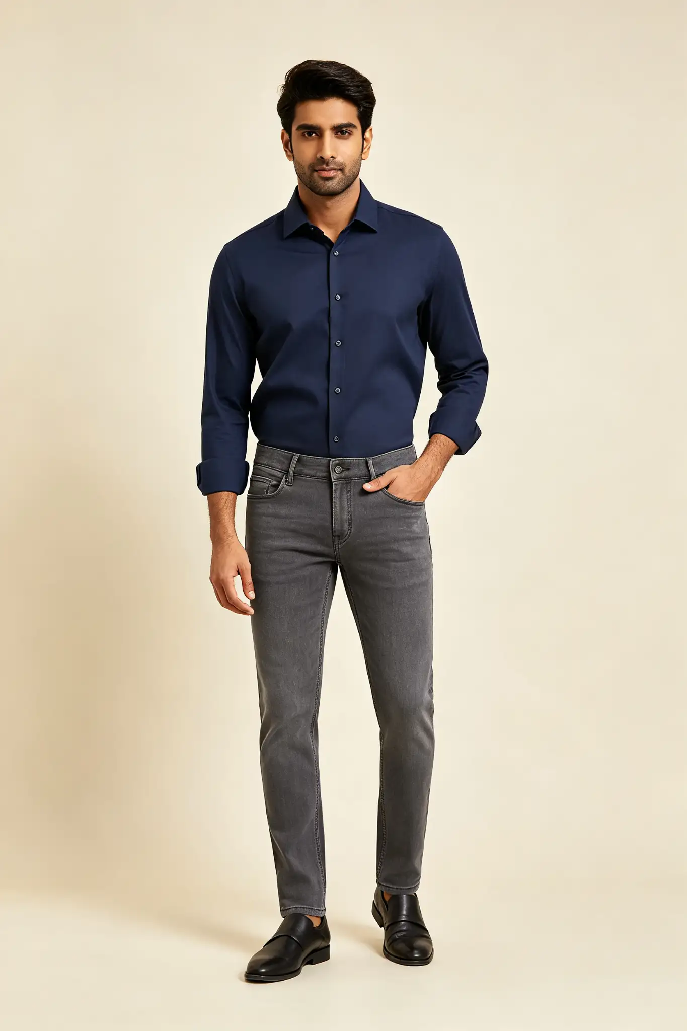 Charcoal Grey Slim Fit Jeans - image 2