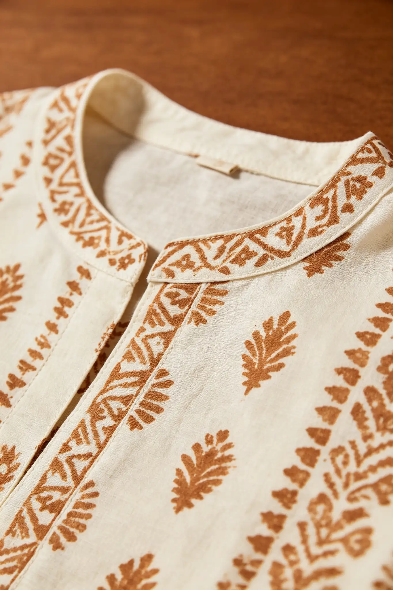 Ivory White Hand Block Printed Cotton Kurta - image 6