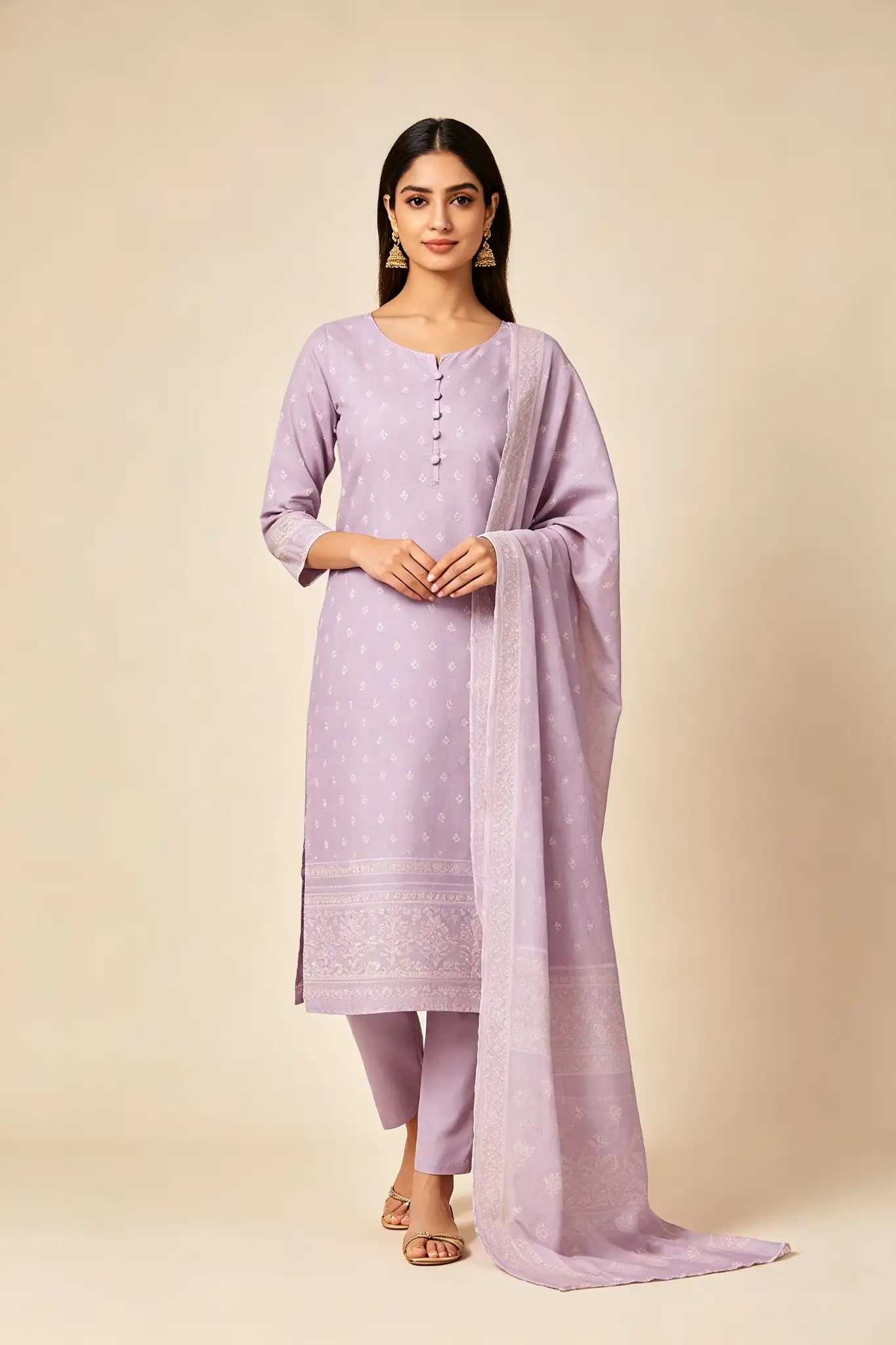 Lavender Cotton Blend Suit - Office - image 2