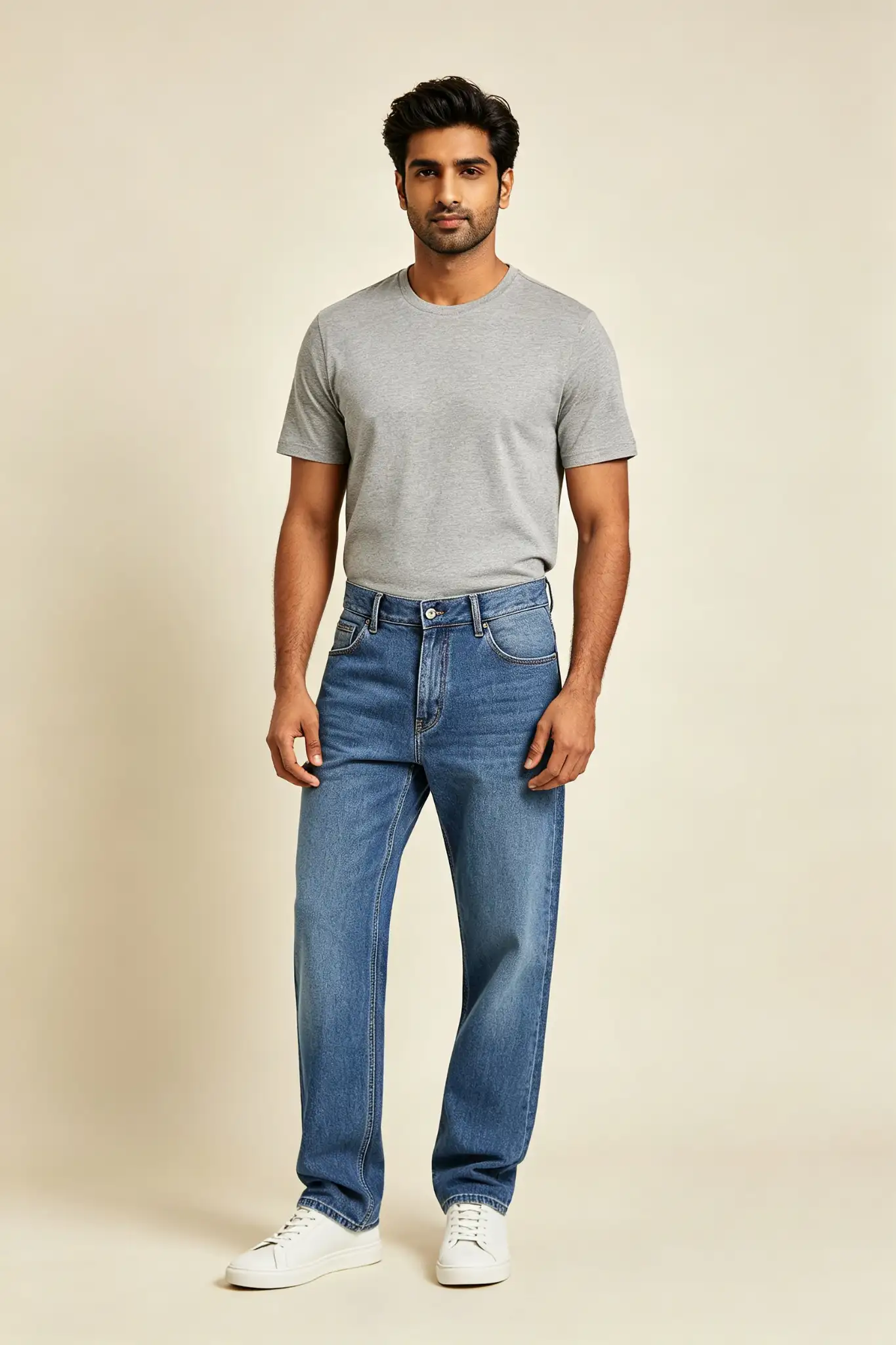 Indigo Blue Relaxed Fit Jeans - image 2