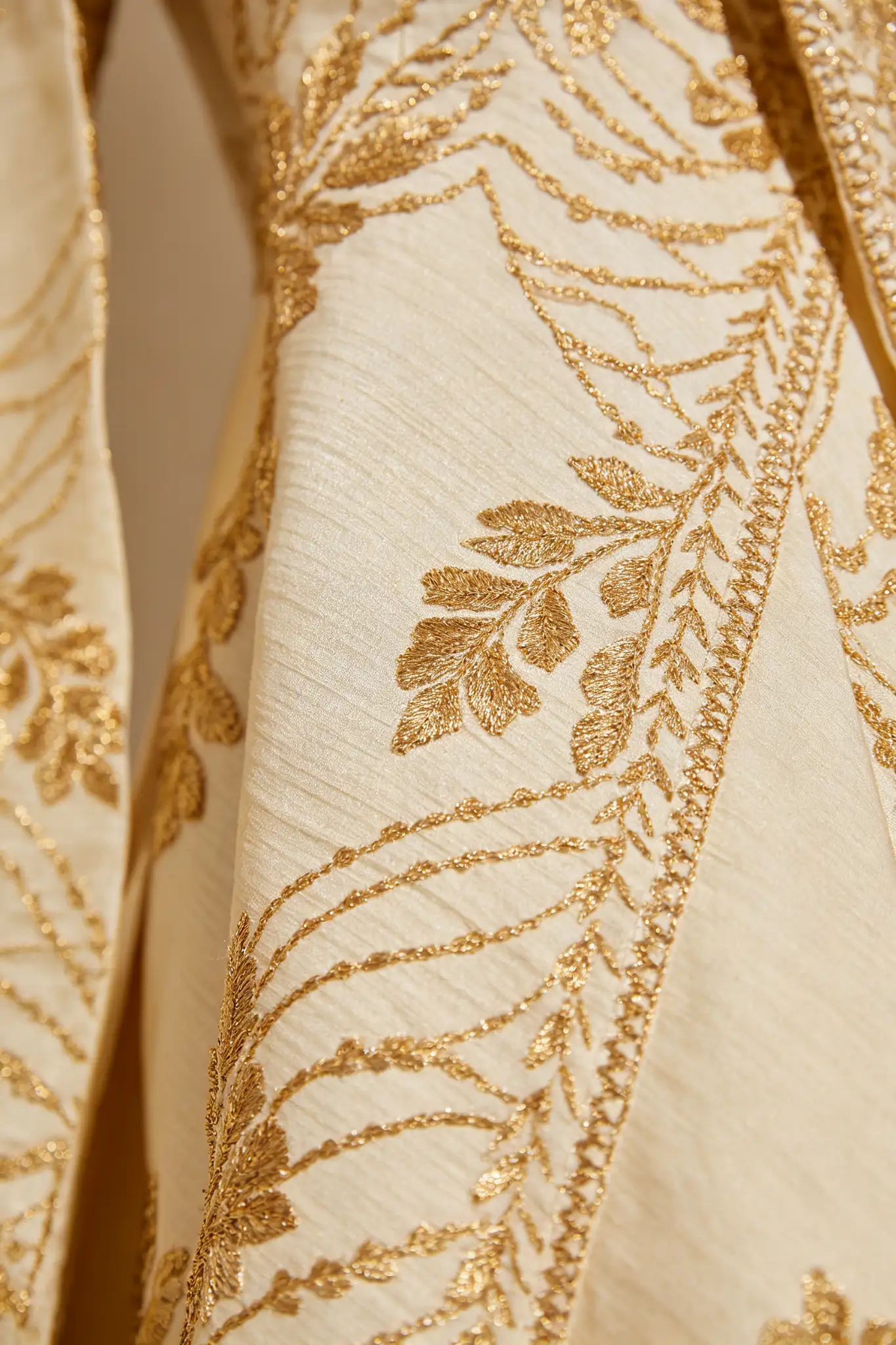Indo-Western Gown - Cream & Gold - image 5