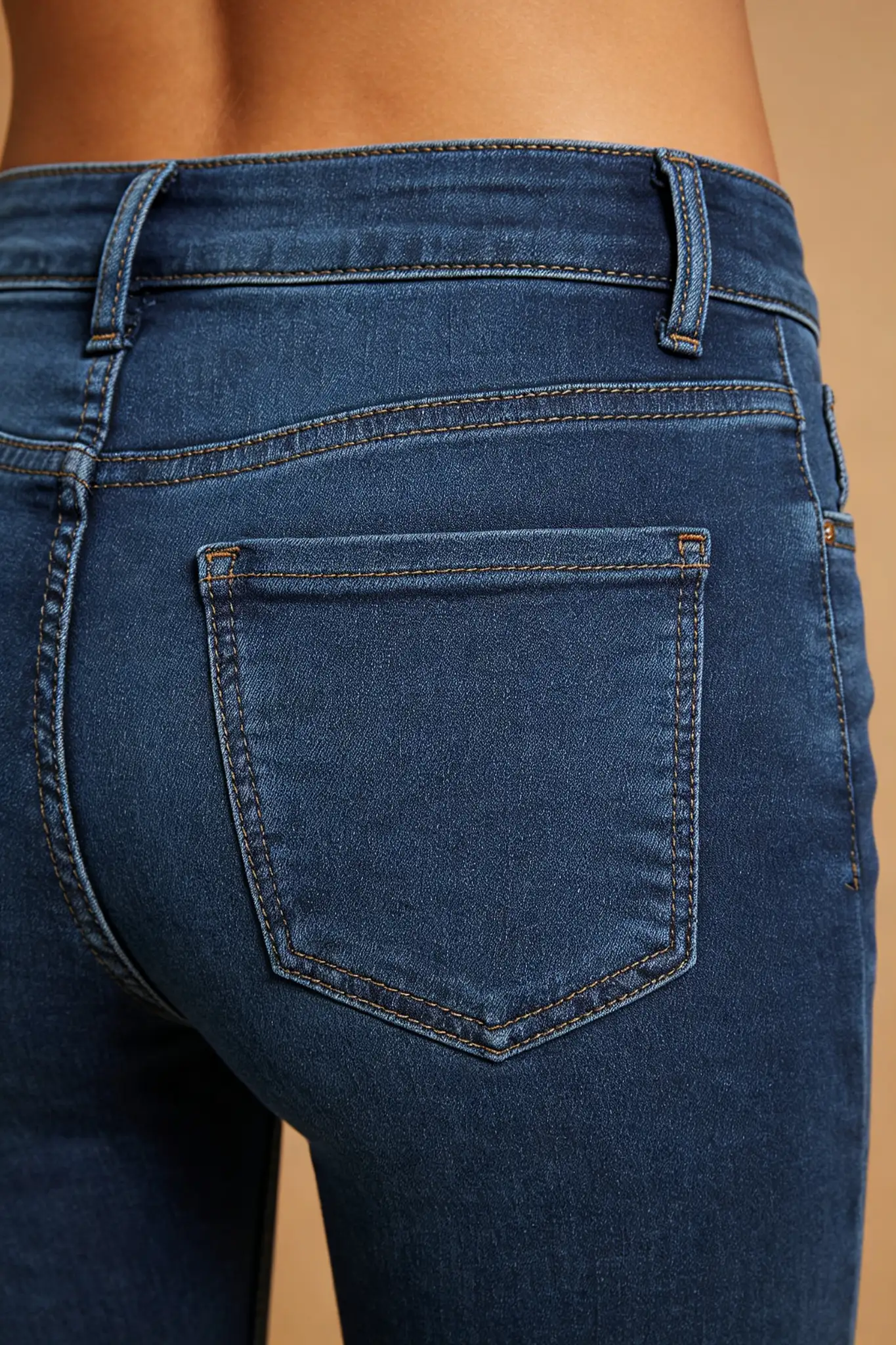 High Waist Skinny Jeans - Dark Blue - image 6