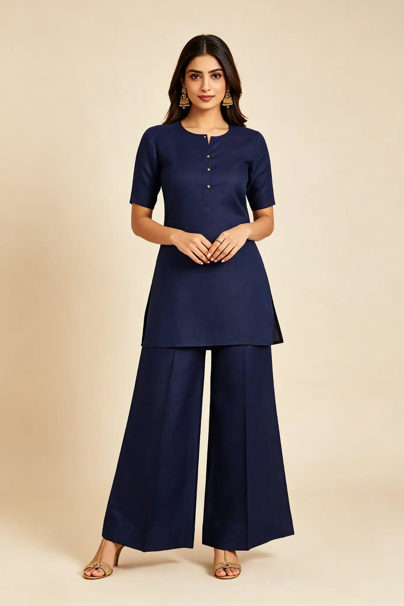 Navy Blue Palazzo - Festive - image 2