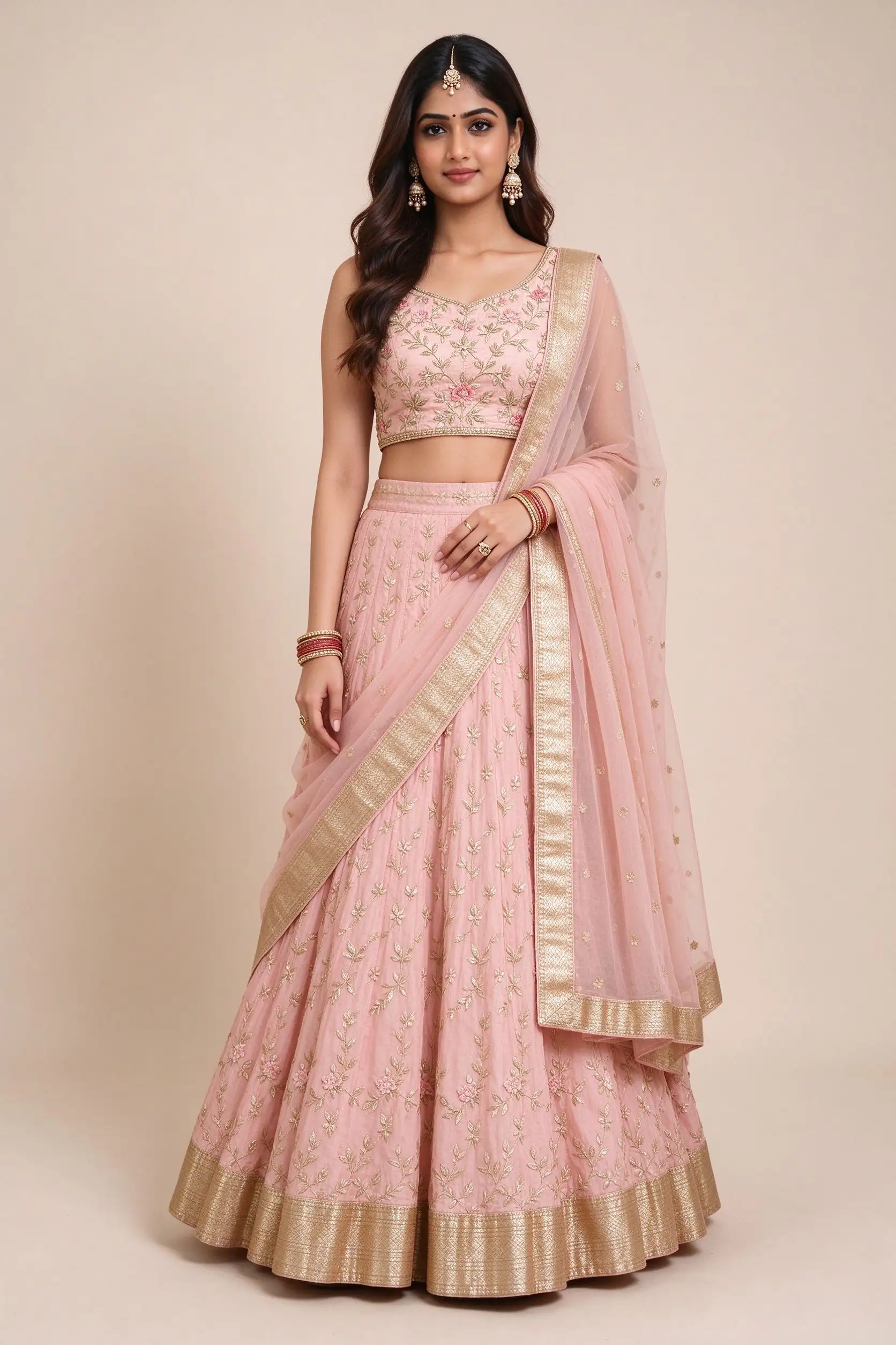 Pink & Gold Lehenga - Wedding Guest - image 2