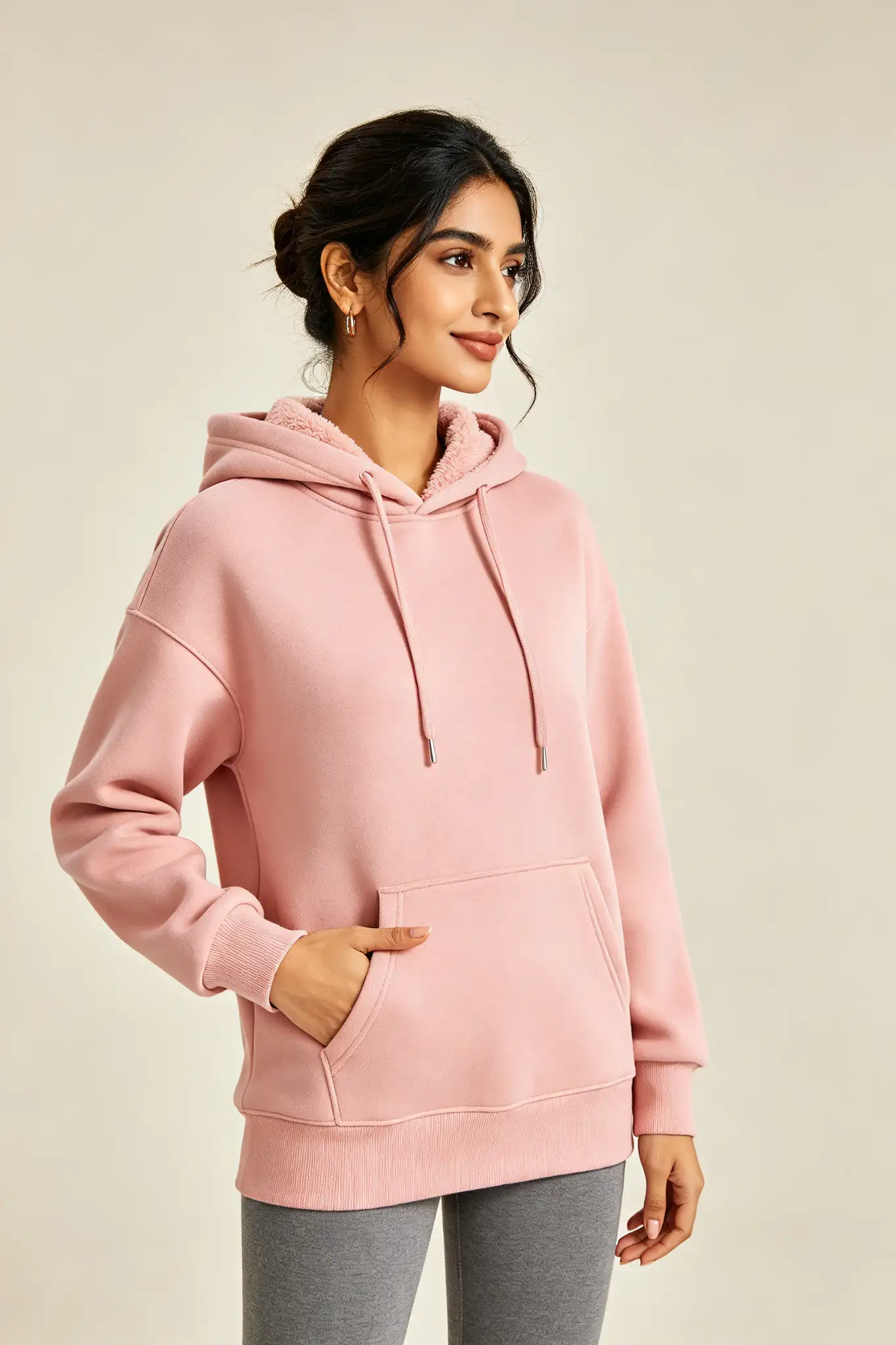 Pink Pullover Hoodie - Fleece - image 3