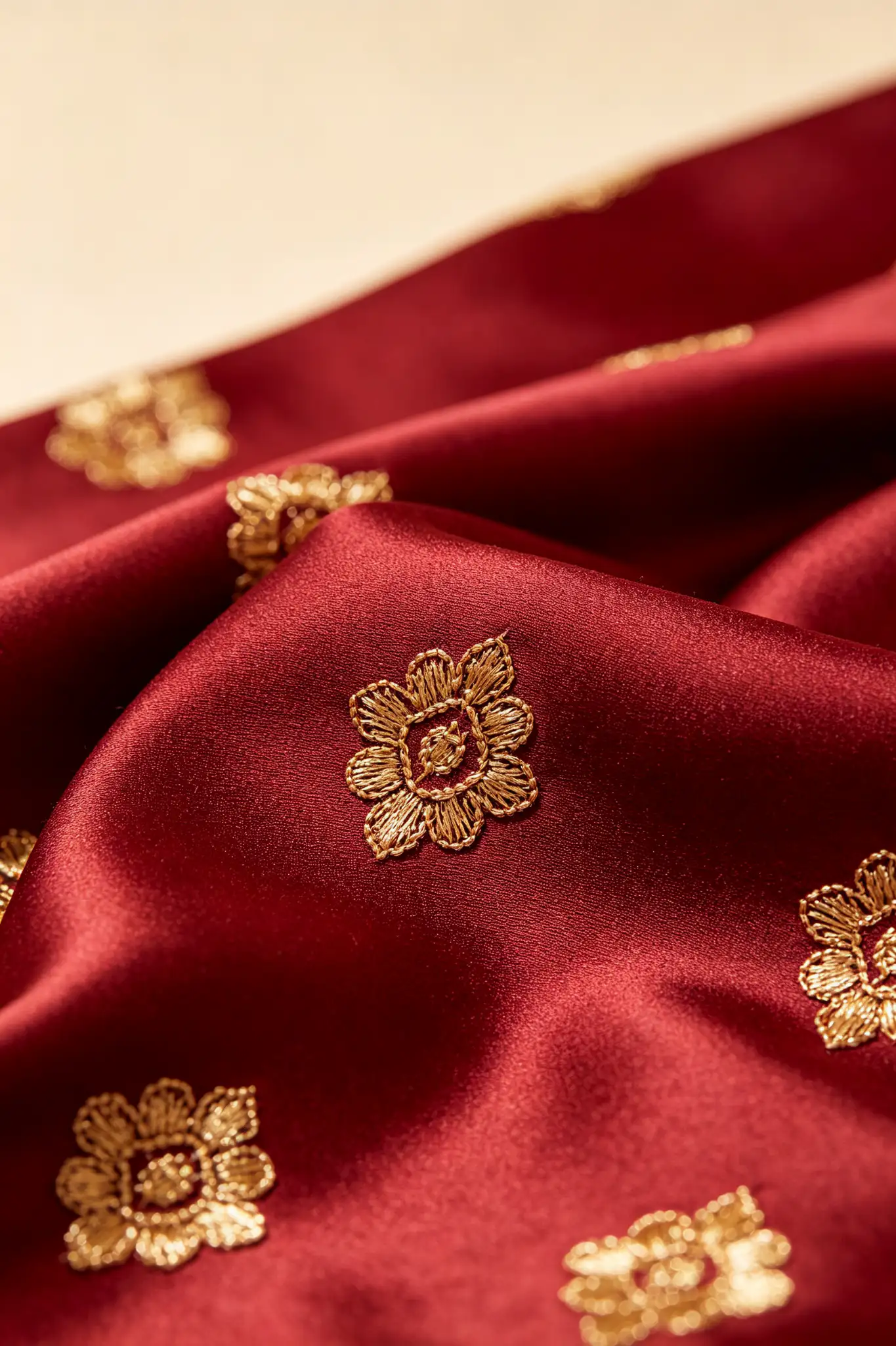 Anarkali Silk Suit - Maroon & Gold - image 6