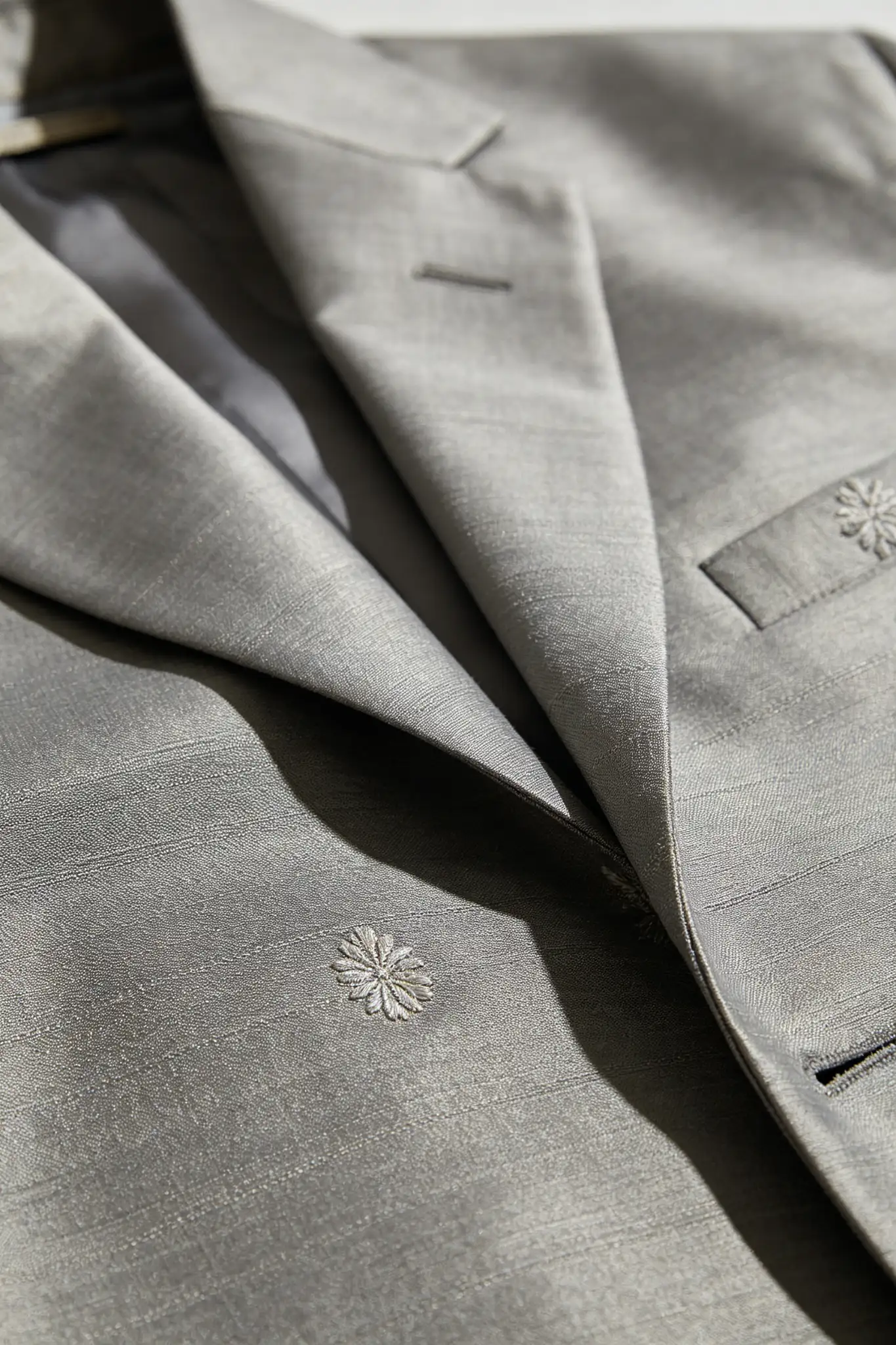 Grey Modern Silk Sherwani - Indo-Western - image 5