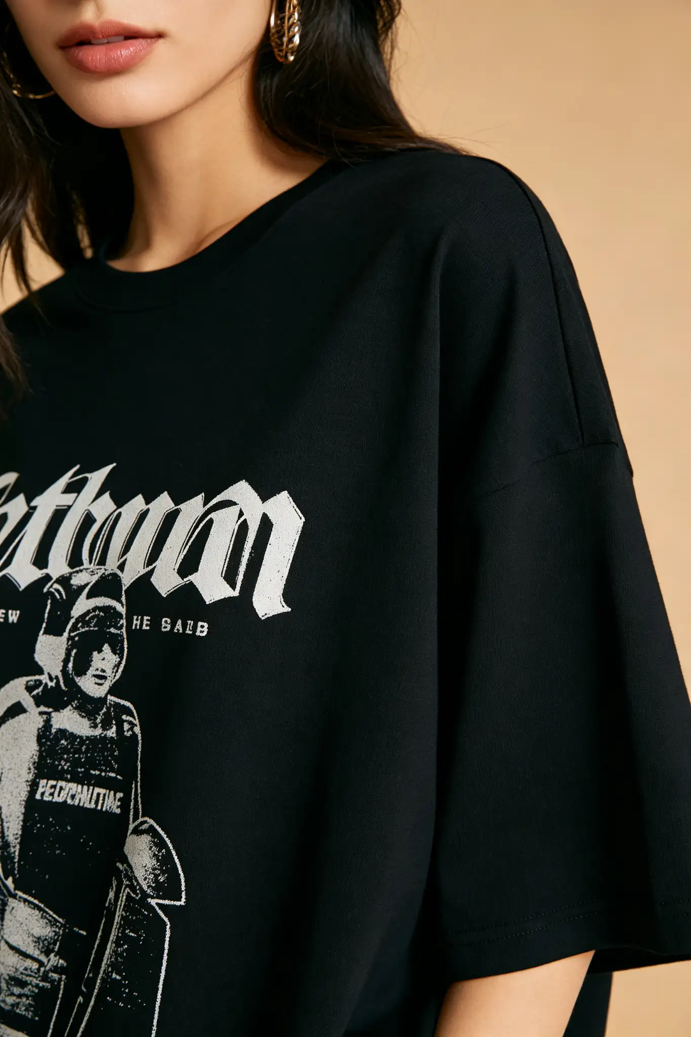 Oversized Graphic T-Shirt - Grey - image 6