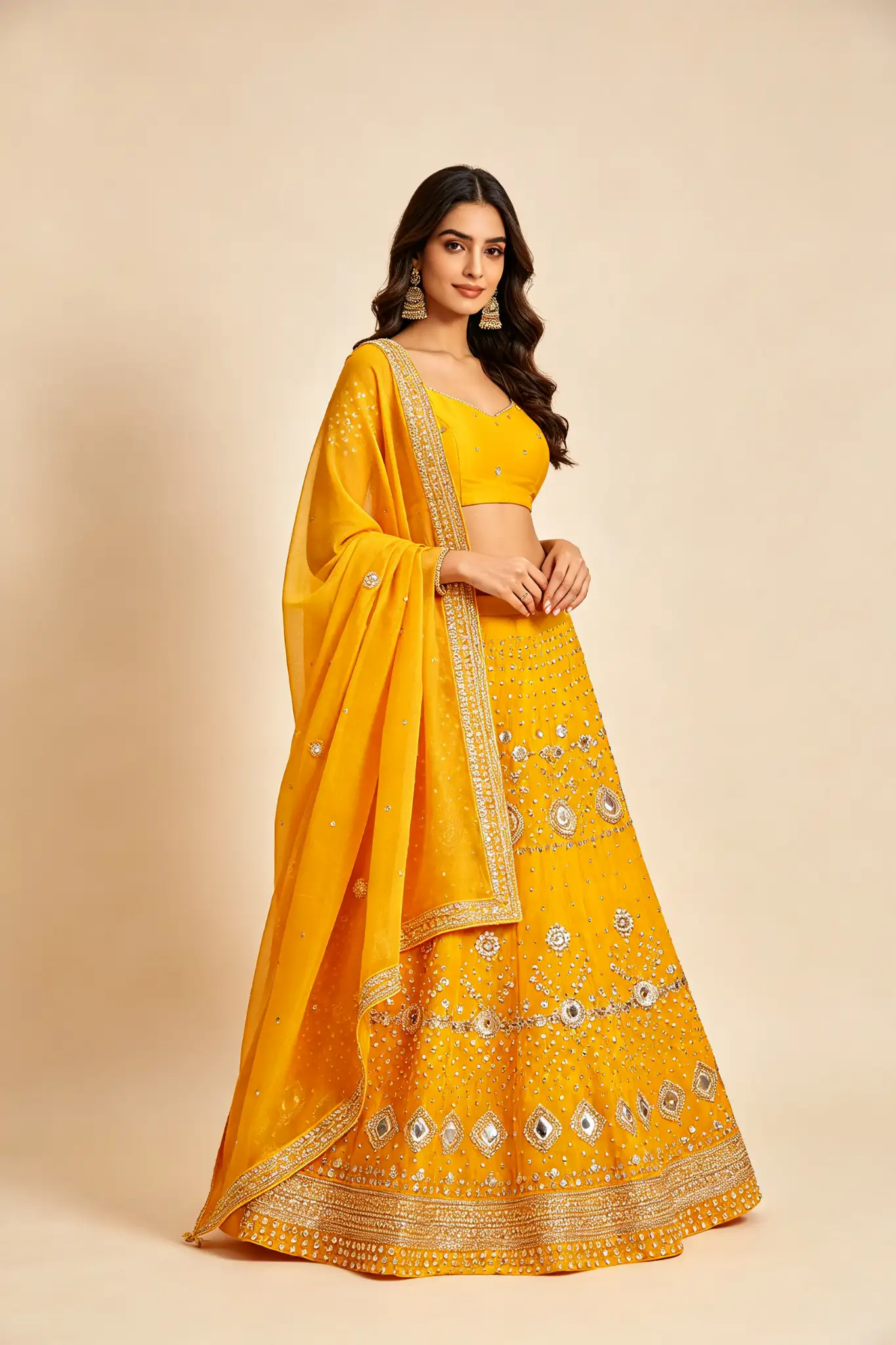 Yellow Lehenga Choli - Haldi - image 2