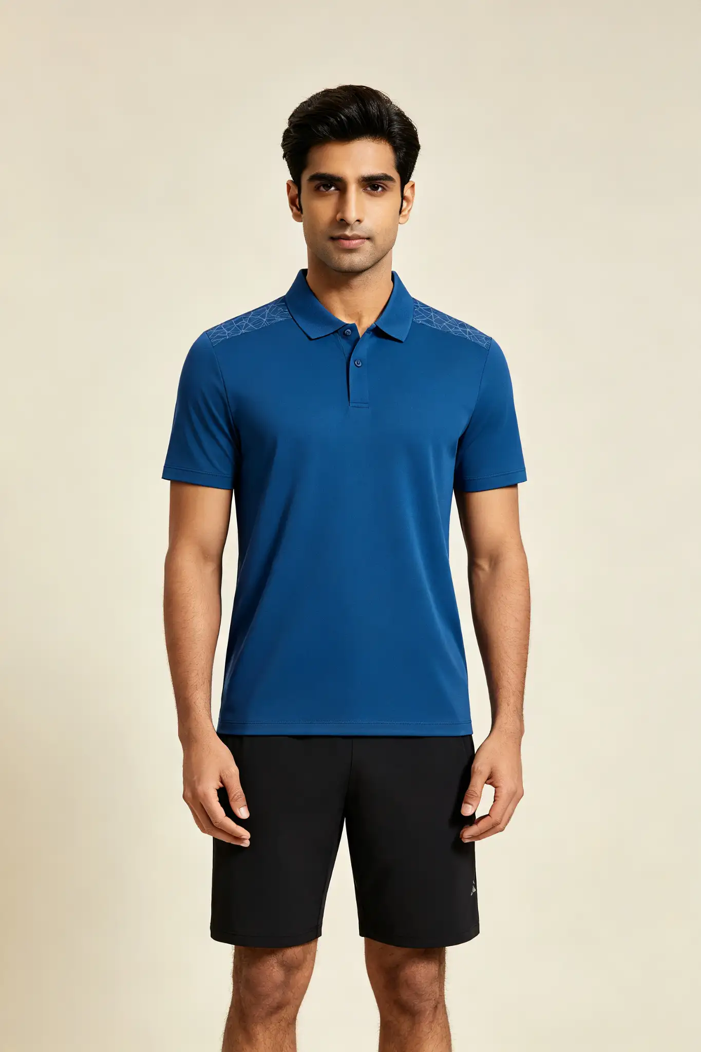 Royal Blue Printed Polo - Sporty - image 3