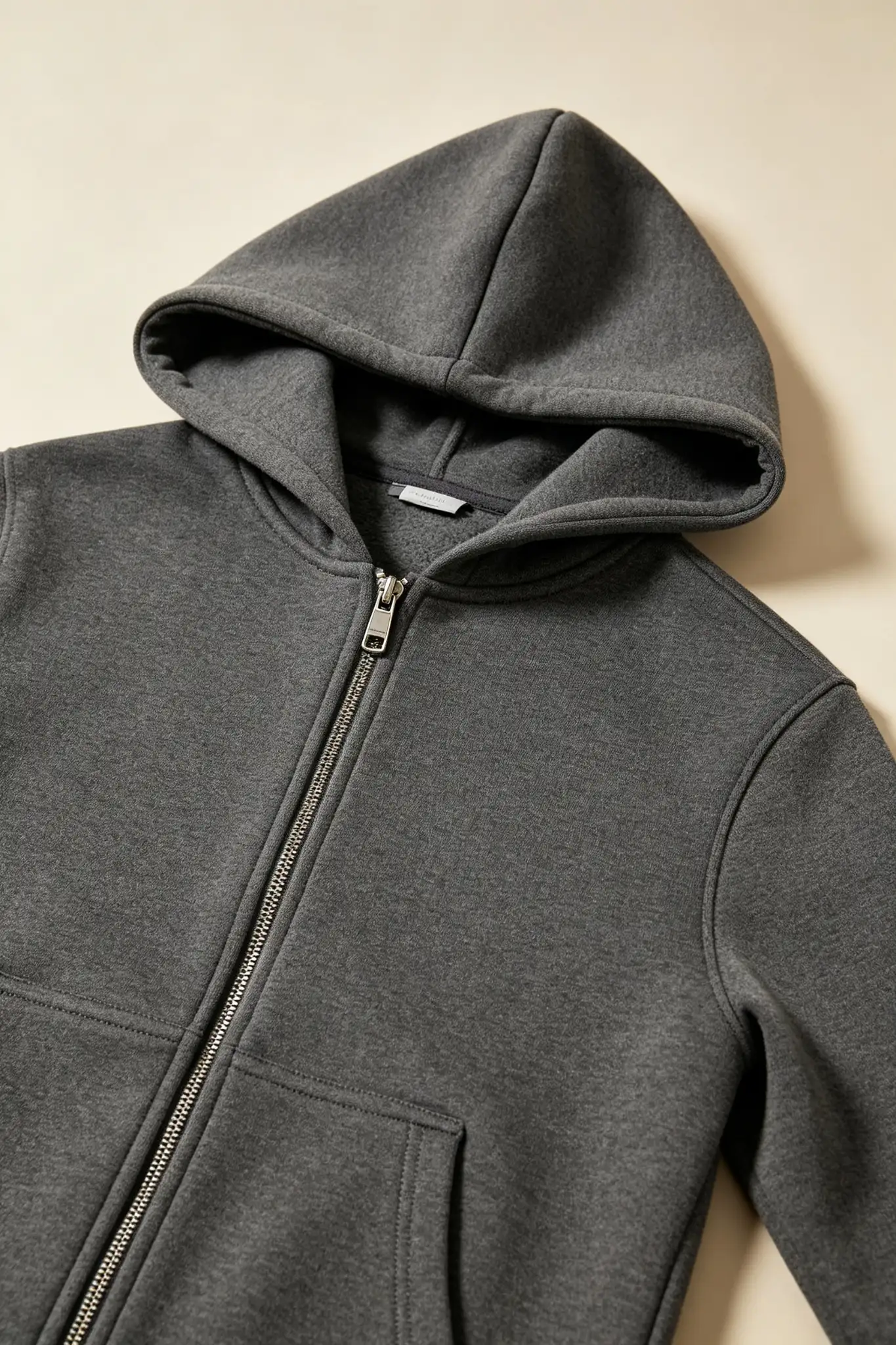 Charcoal Grey Zip Hoodie - Premium - image 6