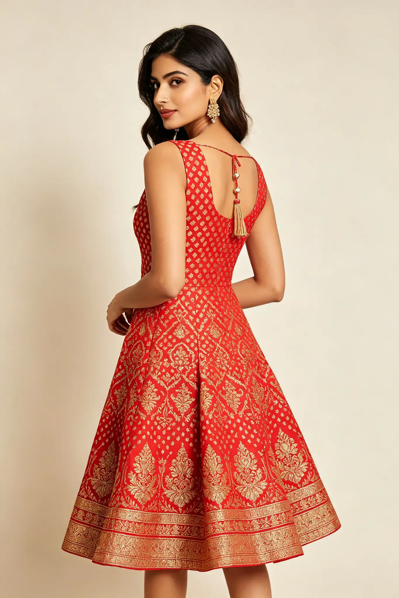 Red Fit & Flare Dress - Festive - image 4