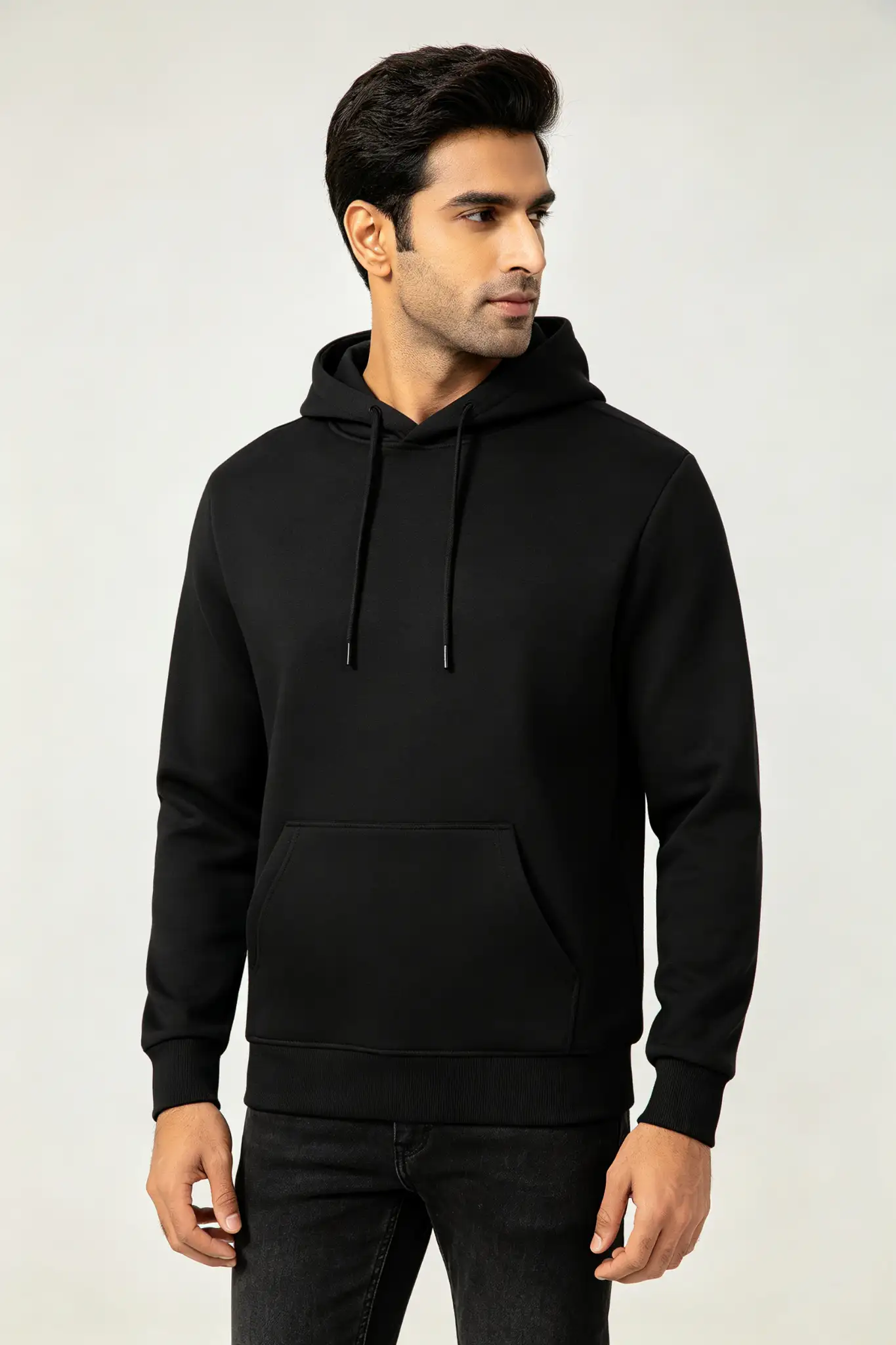 Black Pullover Hoodie - Fleece - image 2