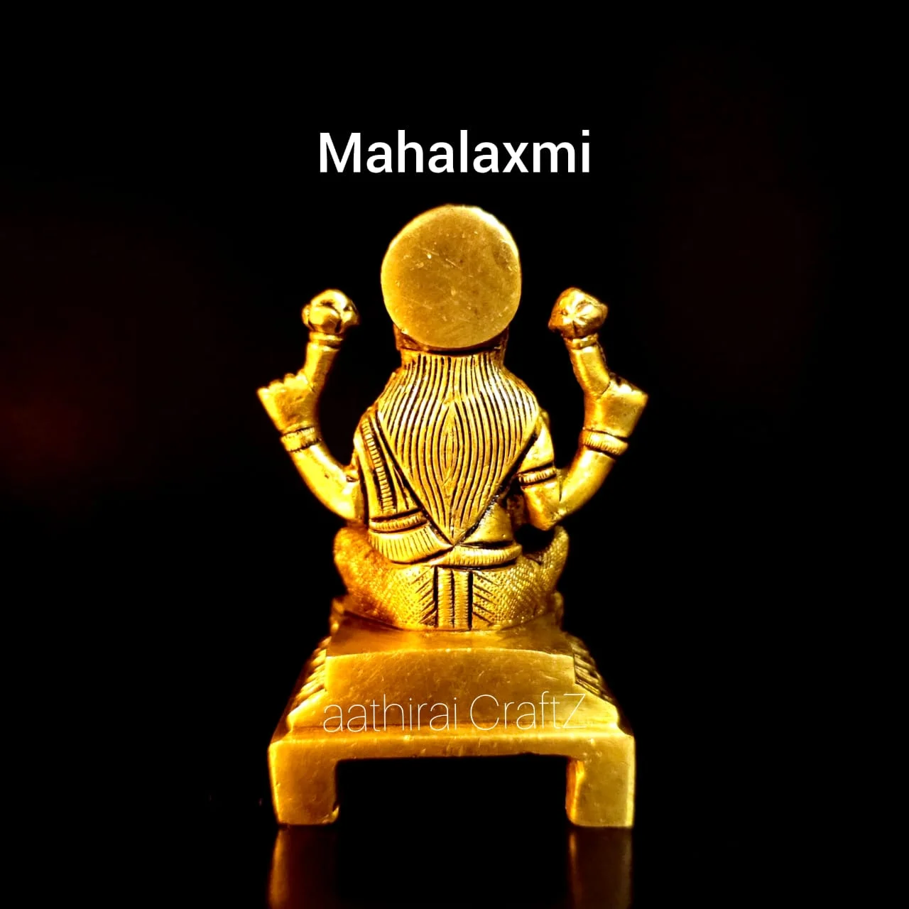 Mahalaxmi / Laxmi Antique Finish Laxmi Brass Sculpture - image 3