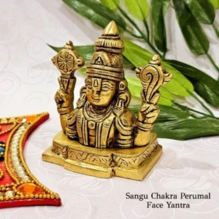Balaji / Perumal Face Yantra with Sangu Chakra - image 2
