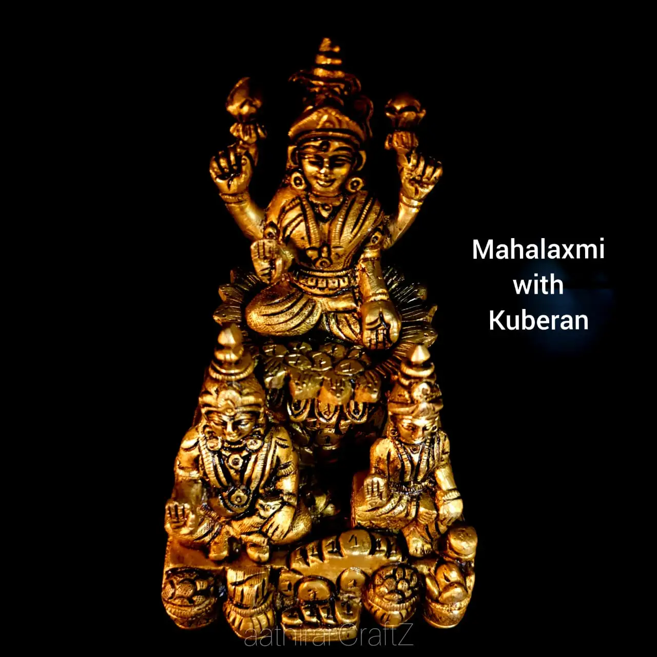 Mahalaxmi with Kuber / Kuber Lakshmi Statue - image 3