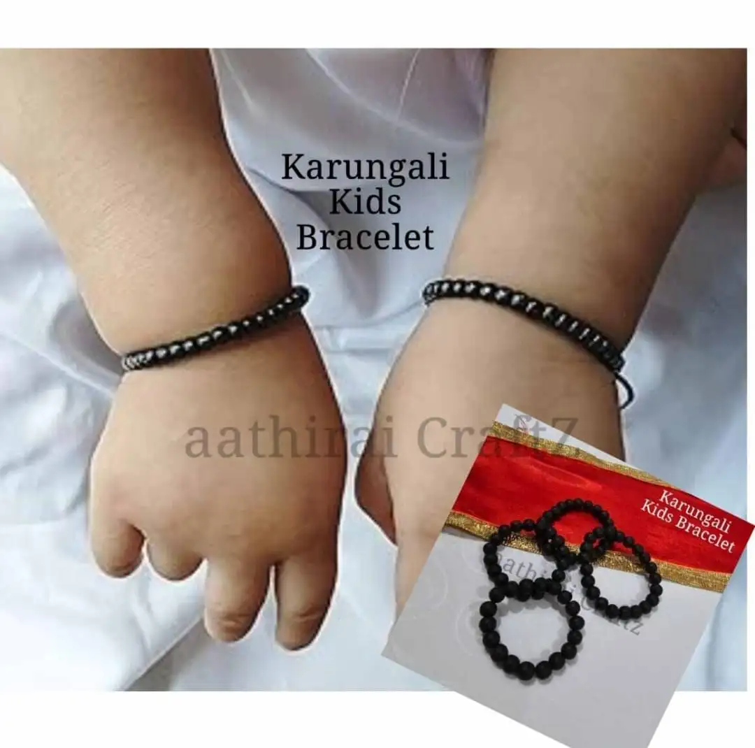 Original Black Ebony Wood/ Karungali Kattai Bracelet for Kids