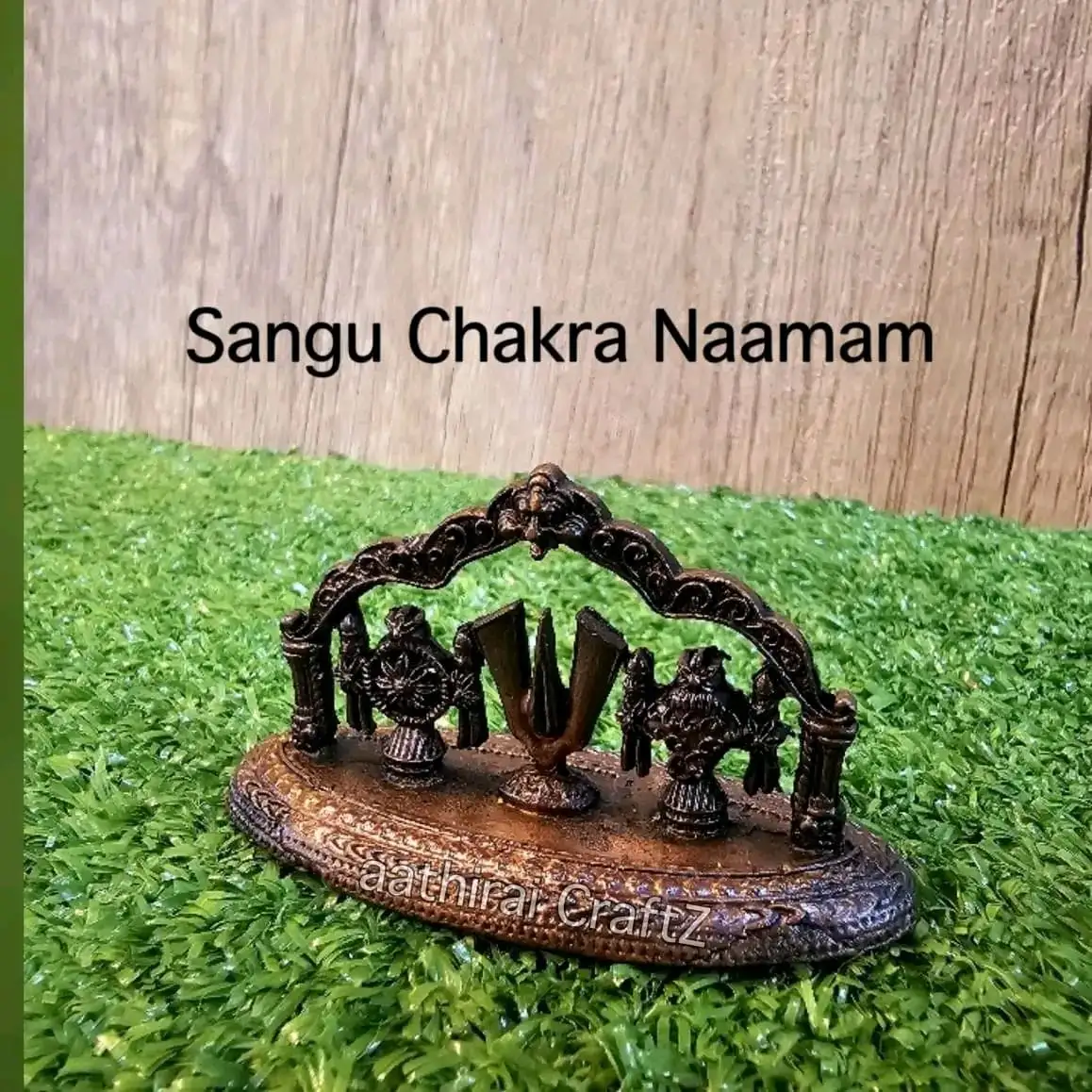 Copper Sangu Chakra Tirunaamam / Copper Antique Finish - image 3