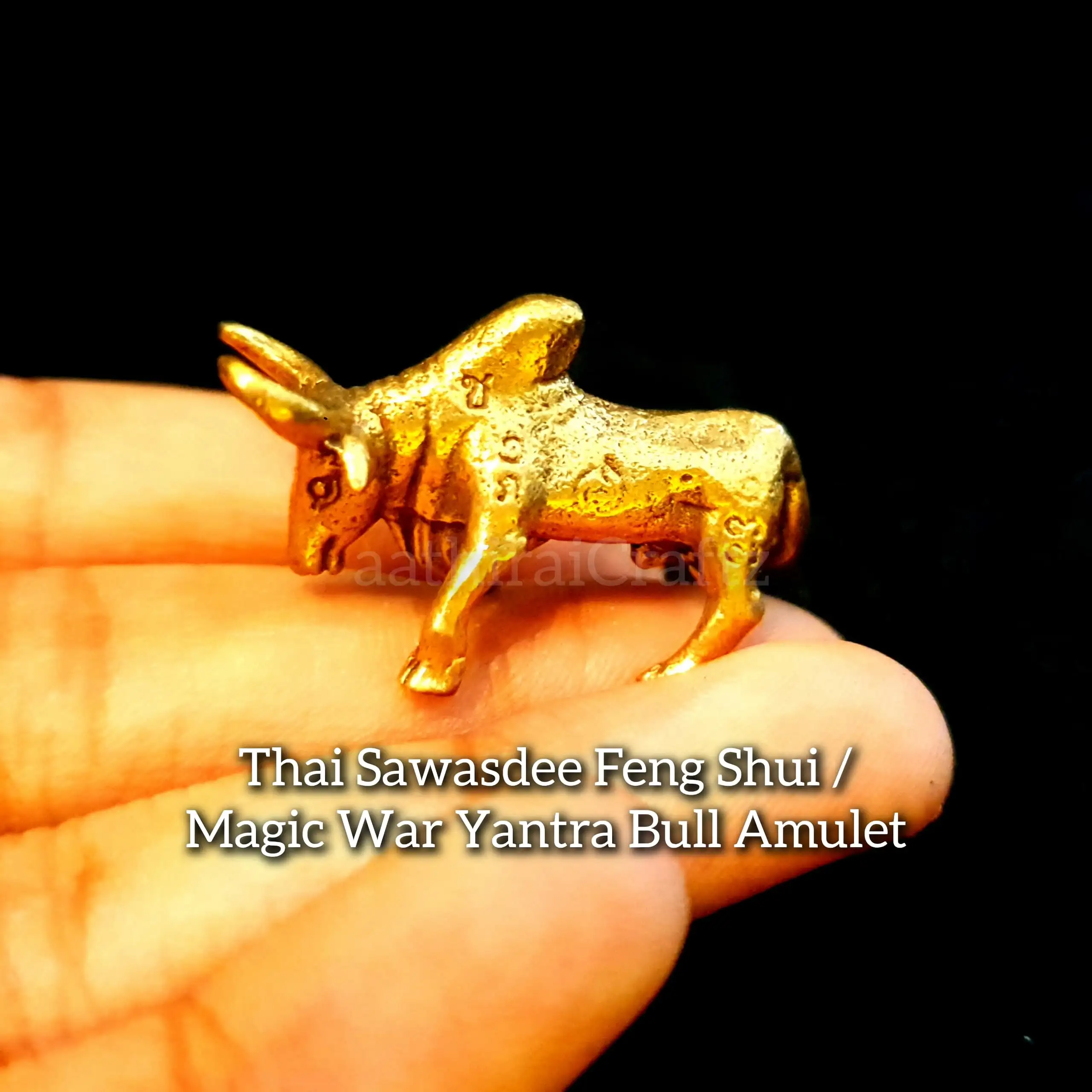 Thai Sawasdee Feng Shui Buffalo/ Bull Lucky Buffalo Miniature - image 3