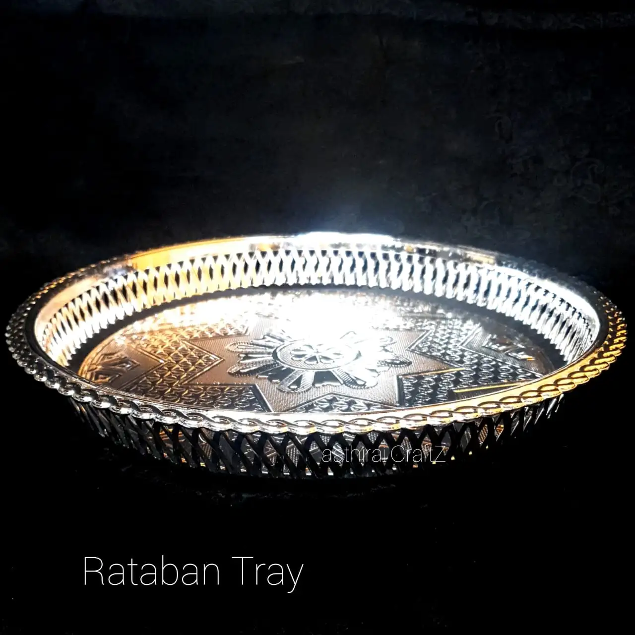 Rataban Silver Pooja / Decorative Plate Rataban Silver Pooja Tray - image 2