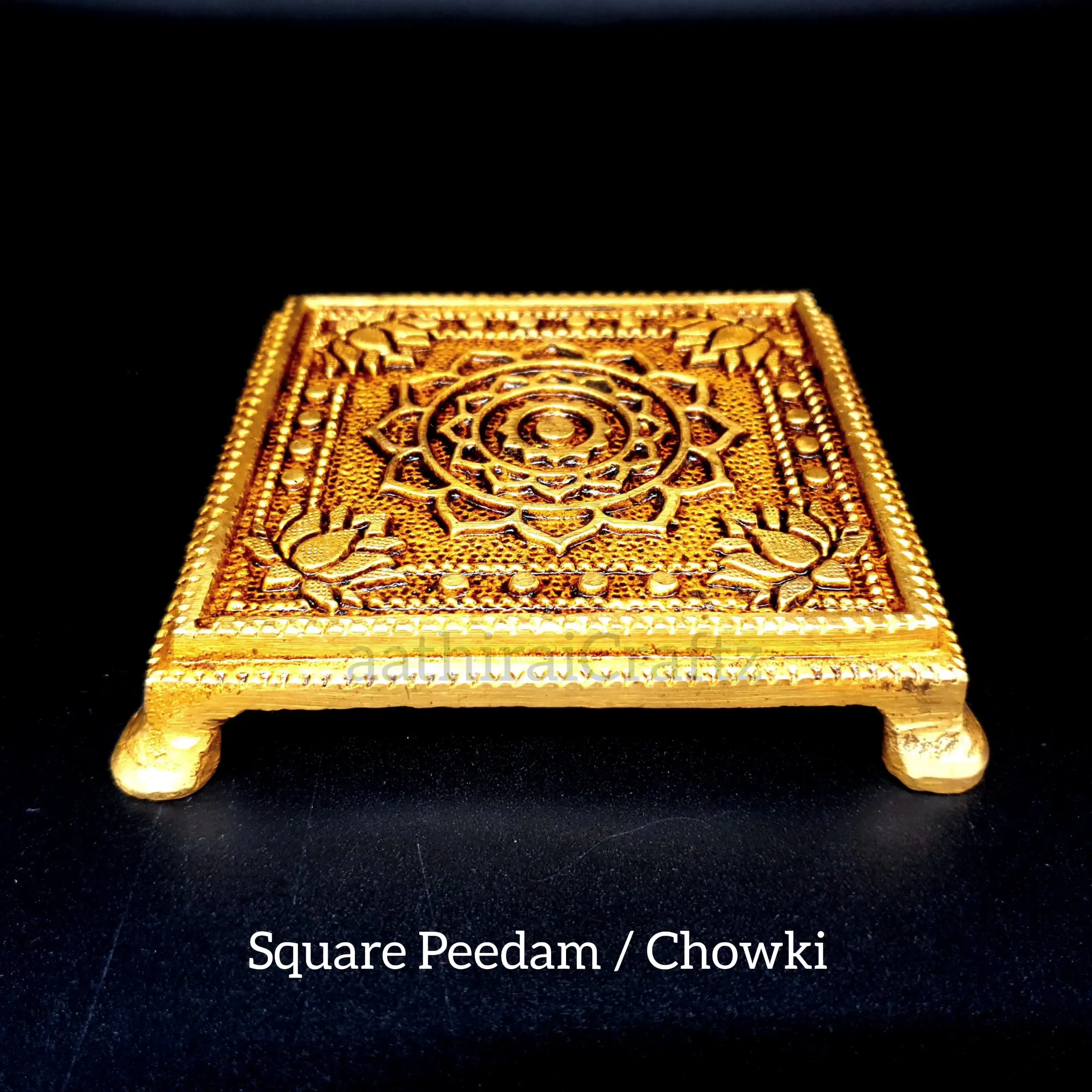 Brass Square Peedam / Brass Chowki - image 3