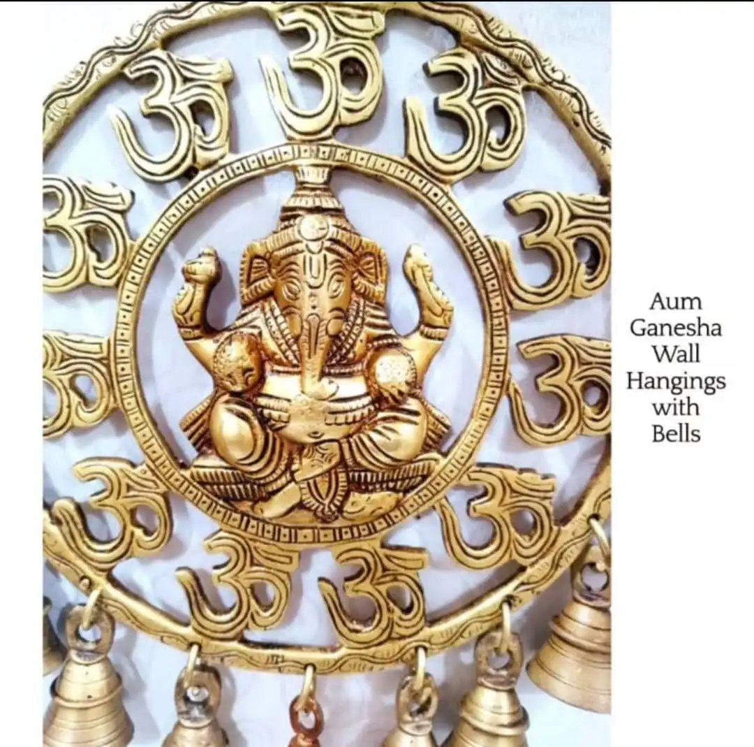Aum Ganesha Wall Hanging With Bells / Wall Hanging - image 4