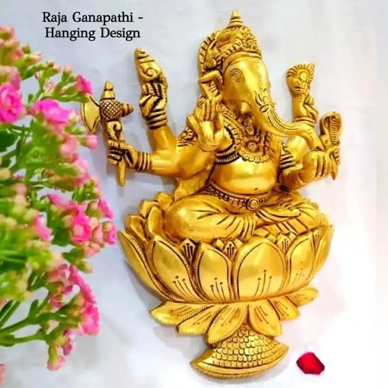 Raja Ganapathi - Hanging Brass Statue God Vinayagar Brass Idol - image 3