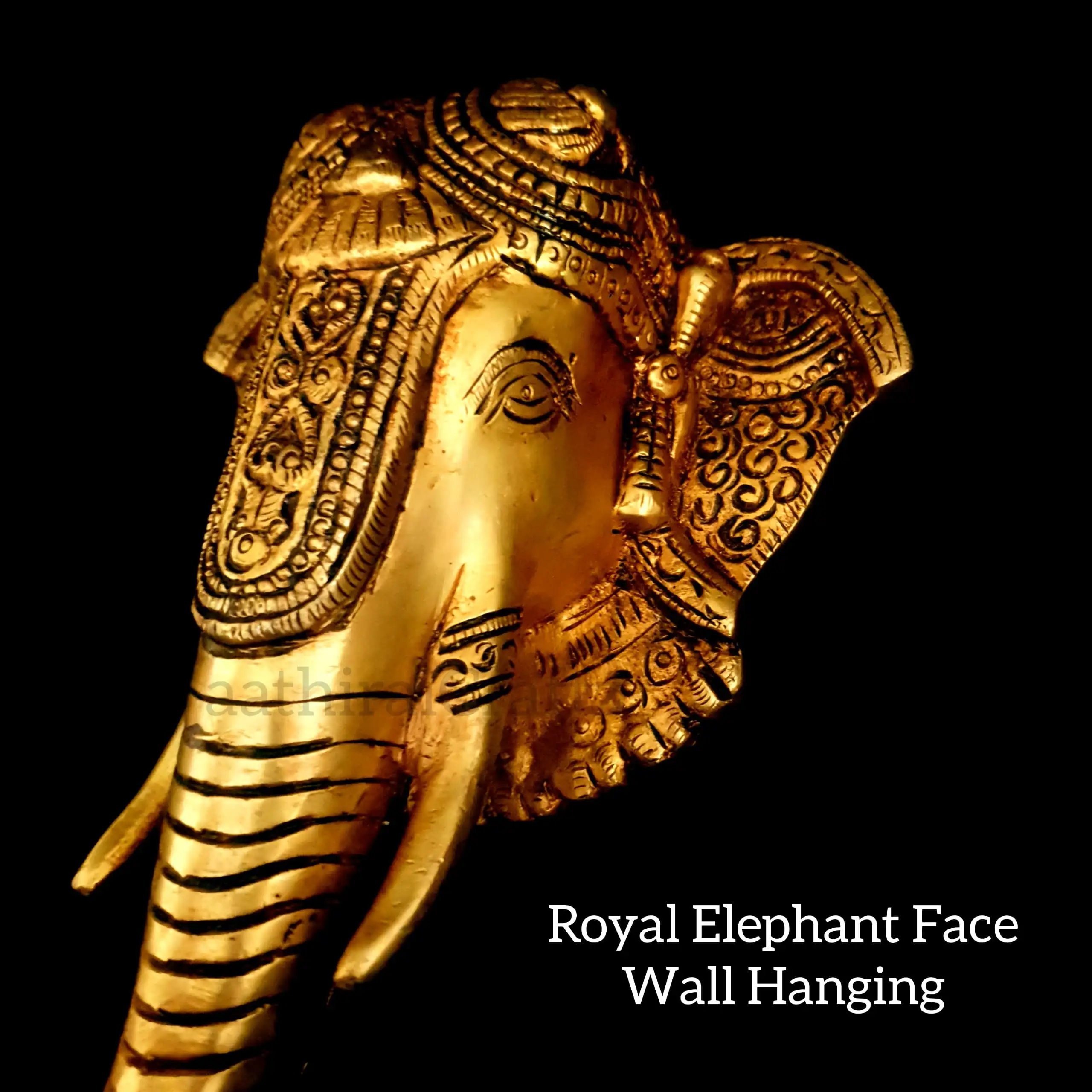 Royal Elephant Face Wall Hanging with Bells / Elephant Face Wall Hanging - image 5