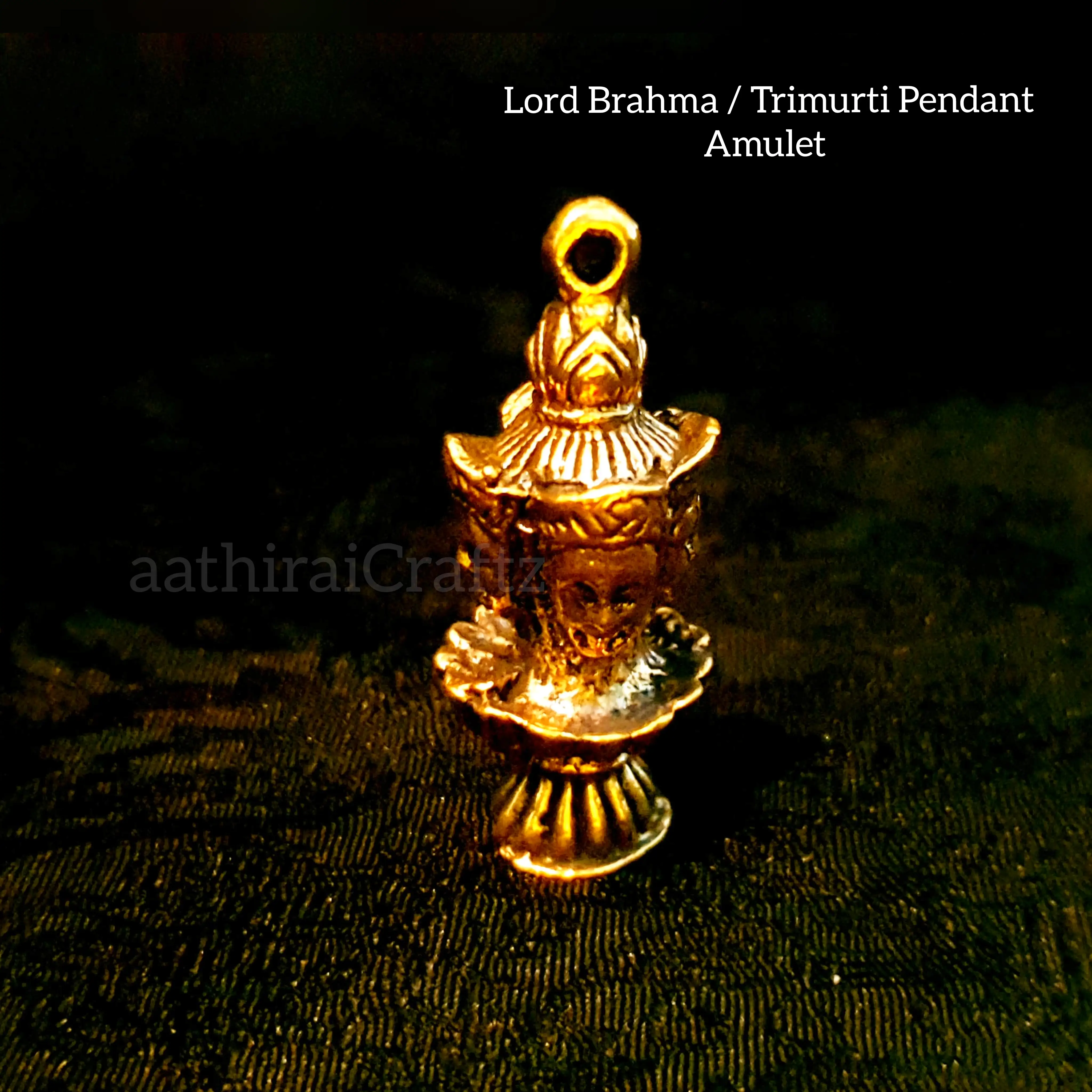 Lord Brahma / Trimurti Pendant Amulet Miniature