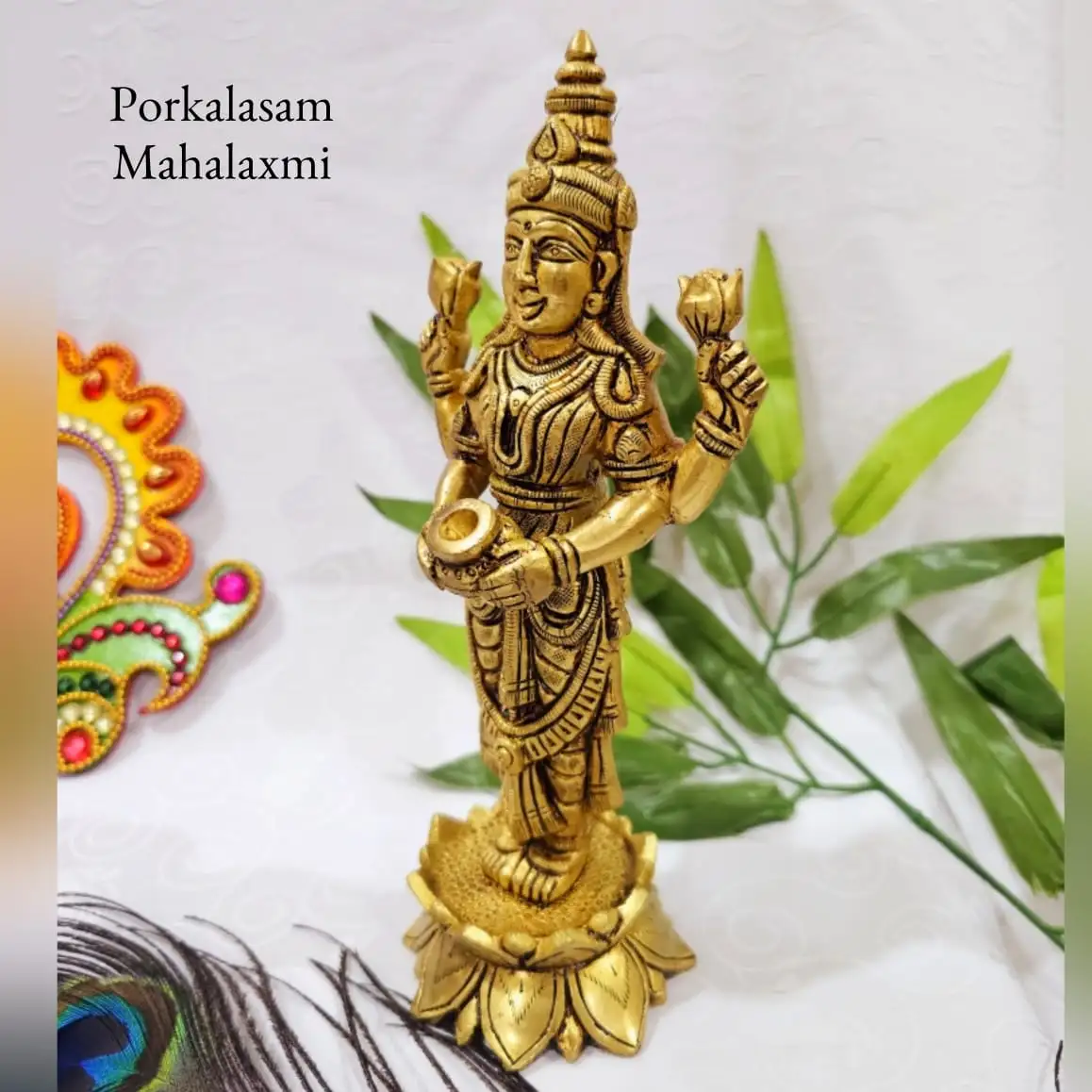 Standing Mahalaxmi on Lotus - image 2
