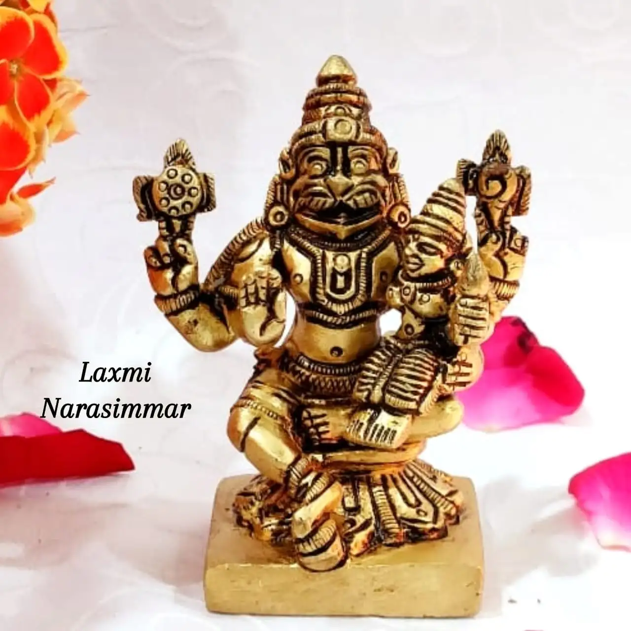 Laxmi narasimmar Brass Antique Finish