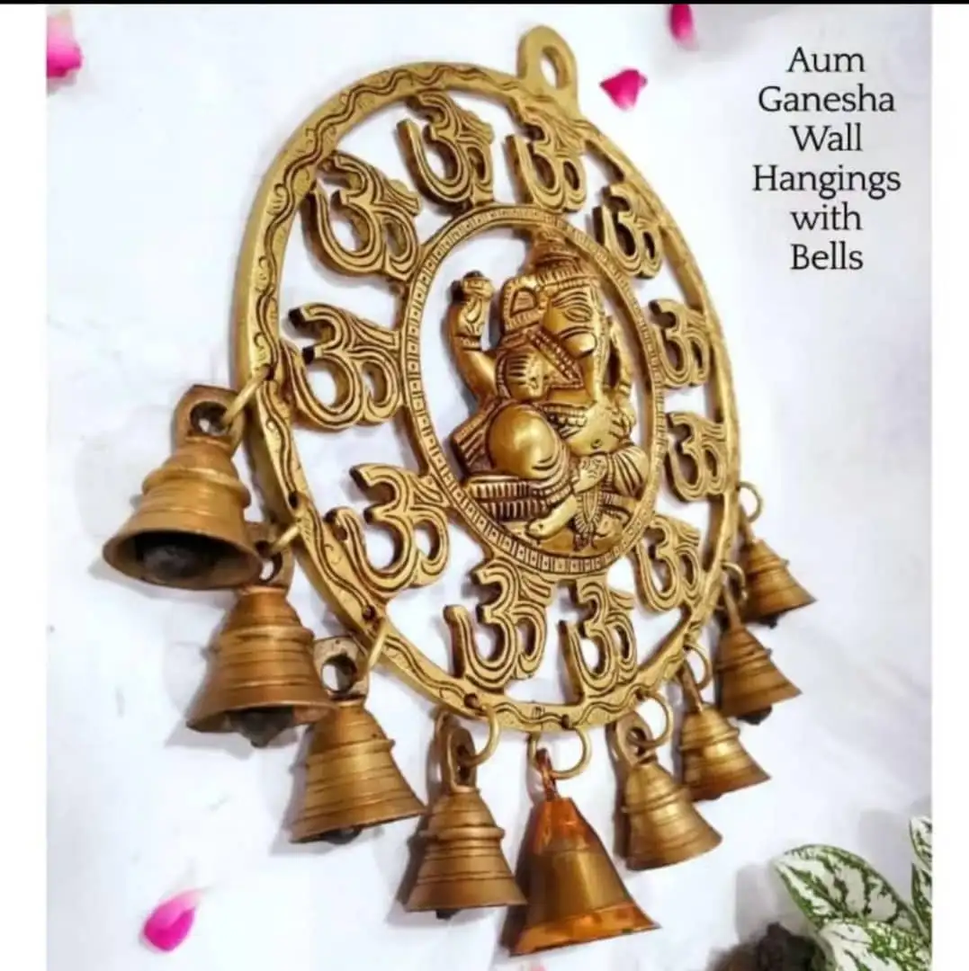 Aum Ganesha Wall Hanging With Bells / Wall Hanging - image 3