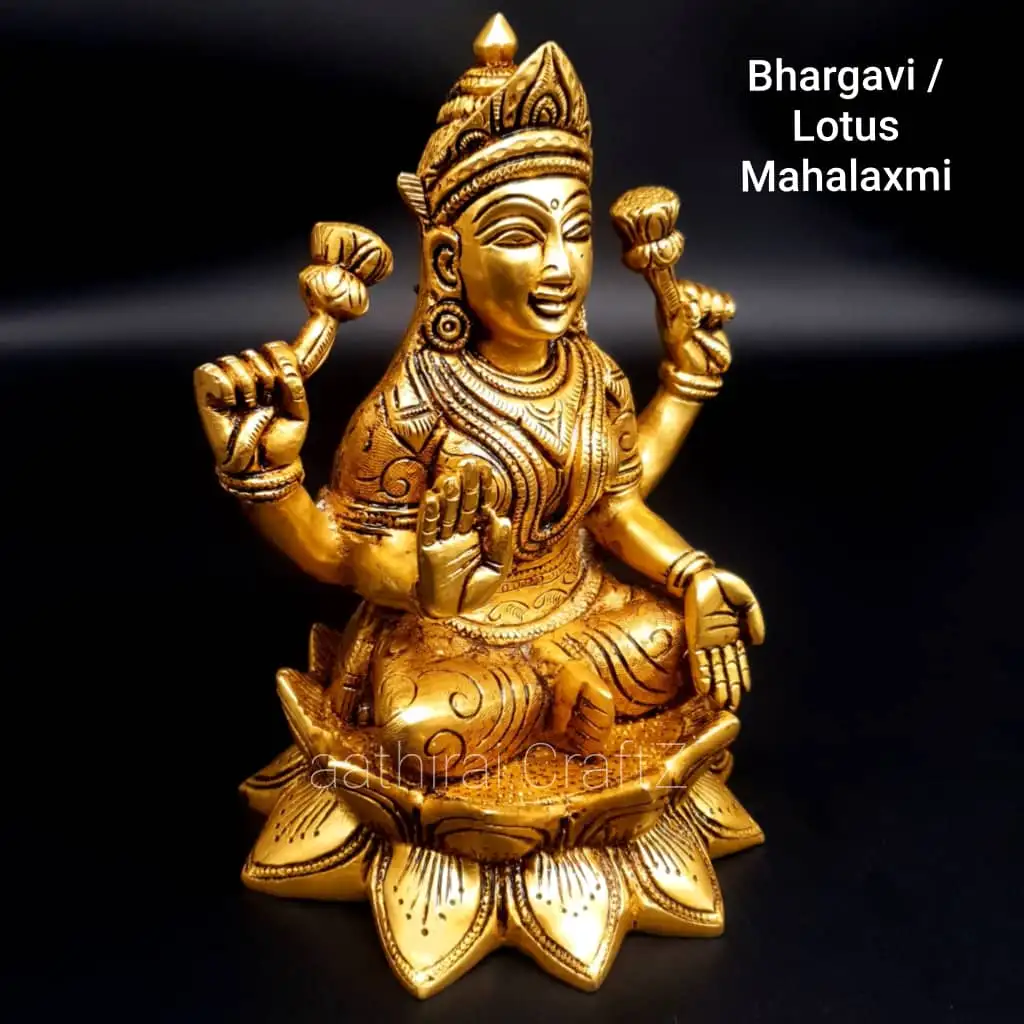 Bhargavi / Lotus Laxmi  Mahalaxmi Statue - image 4