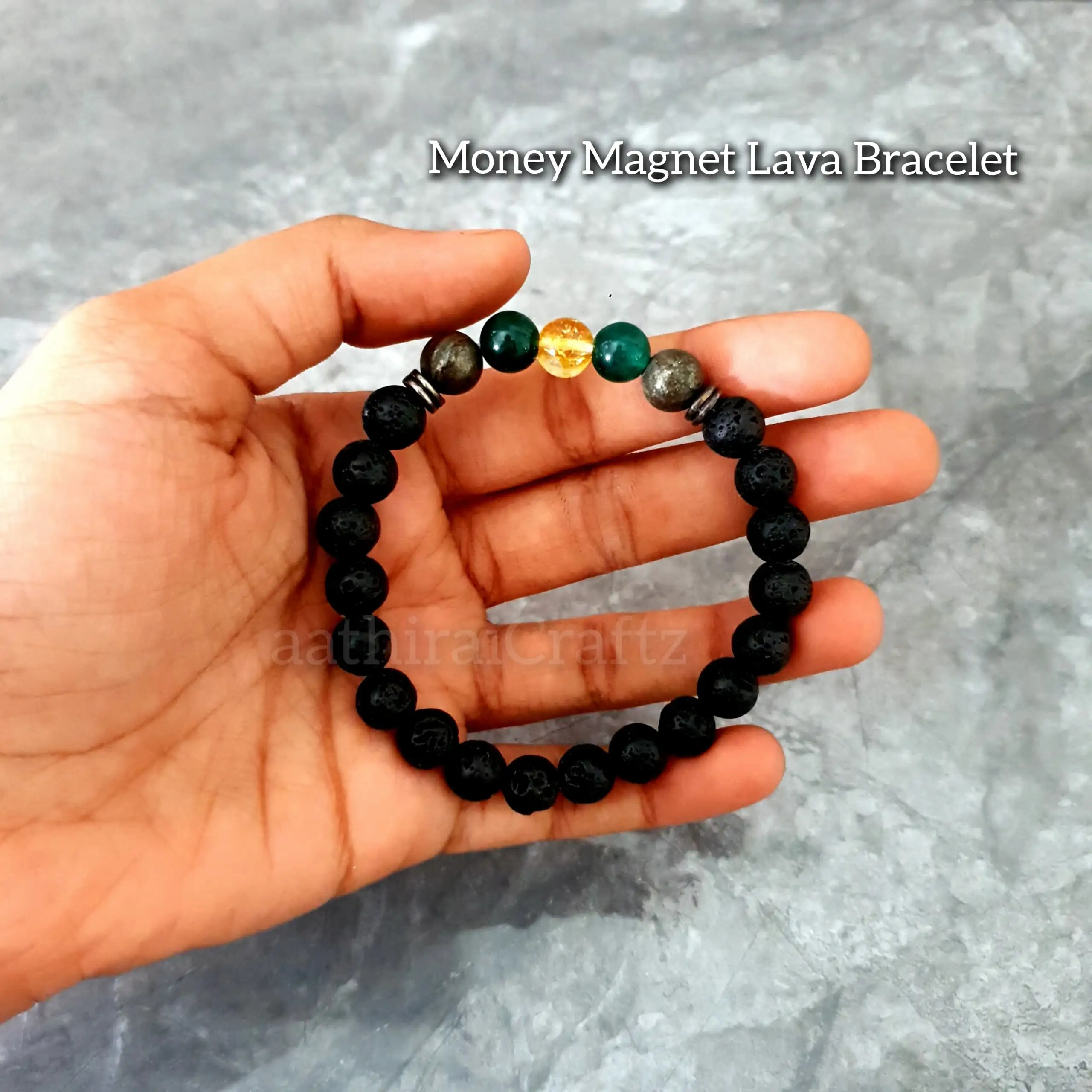 Money Magnet Lava Bracelet/ Wealth Attraction Bracelet - image 3